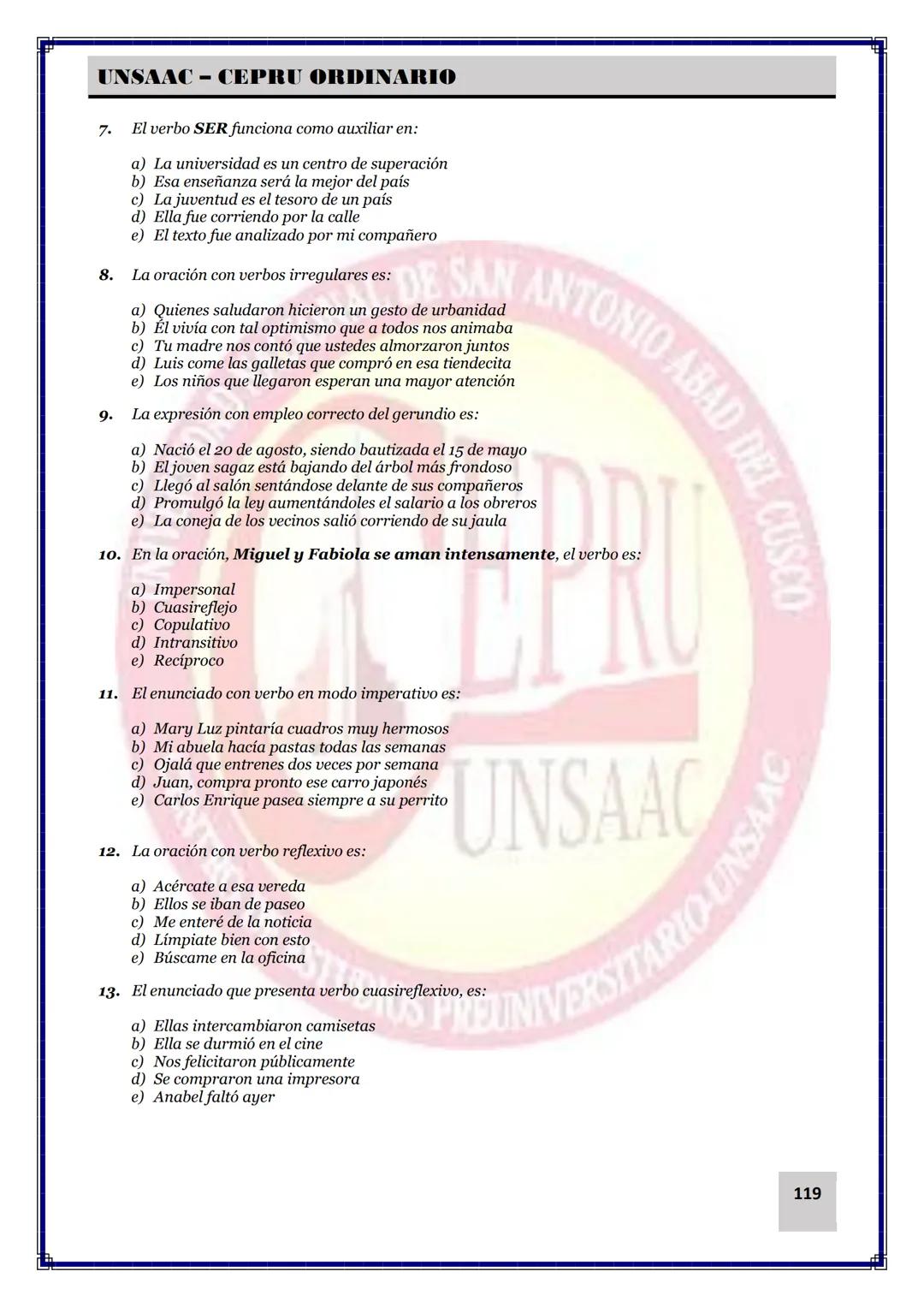 UNIVERSIDAD NACIONAL DE
SAN ANTONIO ABAD DEL CUSCO
NACIONAL DE SAN ANTONIO ARAD
CEPRI
UNSAAC
CENTRO DE ESTUDIOS PRE UNIVERSITARIO
UNSAAC
CIC