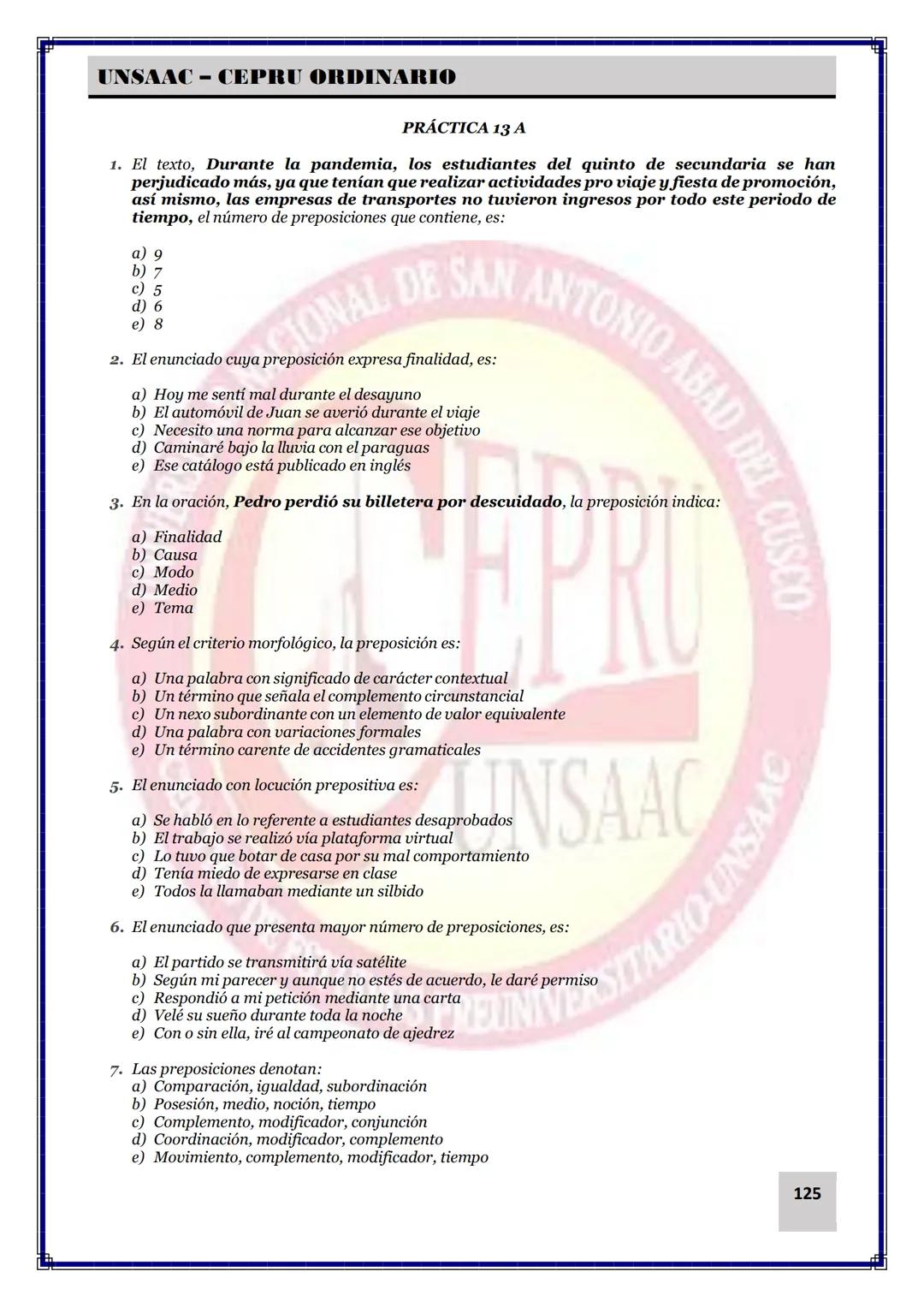 UNIVERSIDAD NACIONAL DE
SAN ANTONIO ABAD DEL CUSCO
NACIONAL DE SAN ANTONIO ARAD
CEPRI
UNSAAC
CENTRO DE ESTUDIOS PRE UNIVERSITARIO
UNSAAC
CIC
