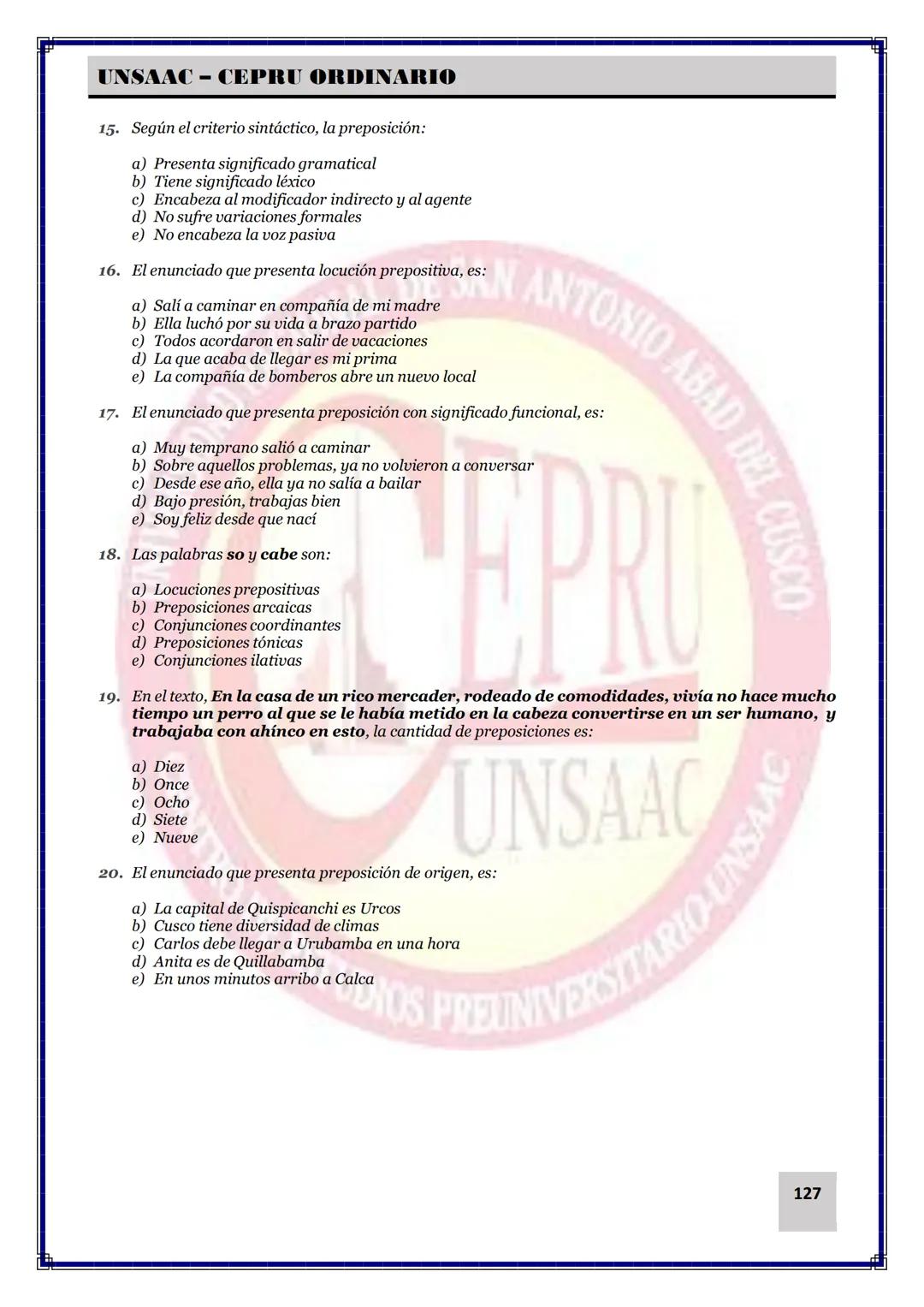 UNIVERSIDAD NACIONAL DE
SAN ANTONIO ABAD DEL CUSCO
NACIONAL DE SAN ANTONIO ARAD
CEPRI
UNSAAC
CENTRO DE ESTUDIOS PRE UNIVERSITARIO
UNSAAC
CIC