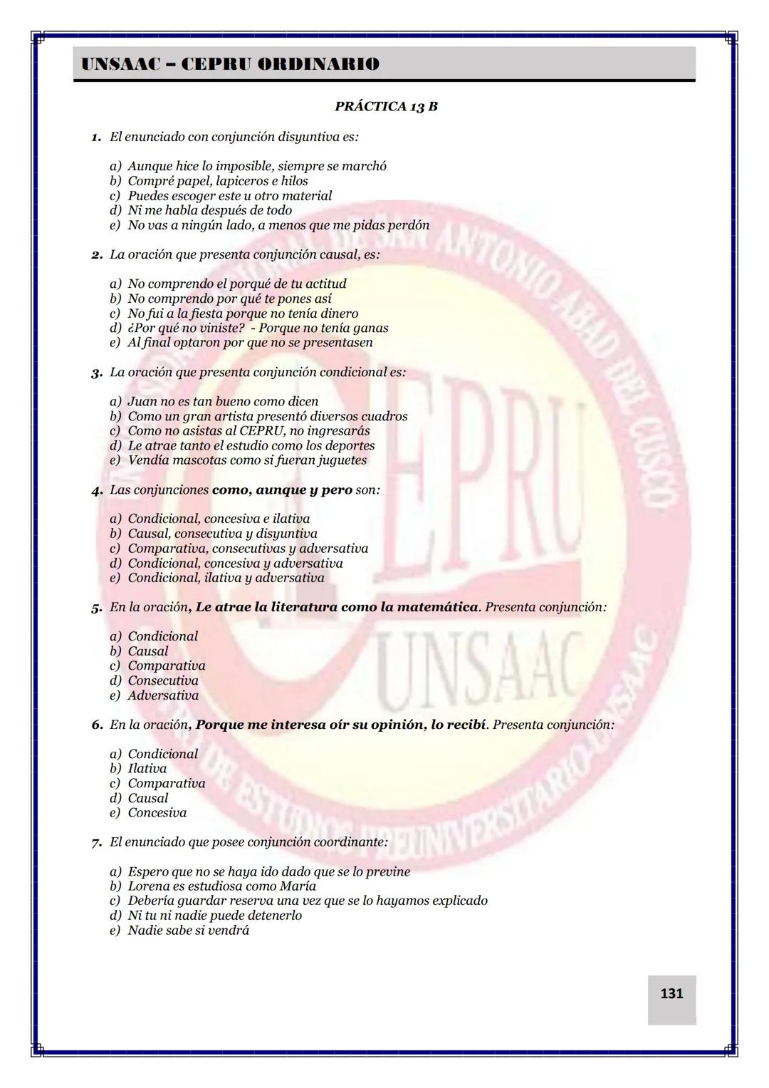 UNIVERSIDAD NACIONAL DE
SAN ANTONIO ABAD DEL CUSCO
NACIONAL DE SAN ANTONIO ARAD
CEPRI
UNSAAC
CENTRO DE ESTUDIOS PRE UNIVERSITARIO
UNSAAC
CIC