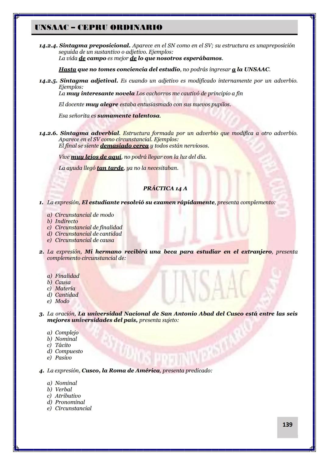 UNIVERSIDAD NACIONAL DE
SAN ANTONIO ABAD DEL CUSCO
NACIONAL DE SAN ANTONIO ARAD
CEPRI
UNSAAC
CENTRO DE ESTUDIOS PRE UNIVERSITARIO
UNSAAC
CIC