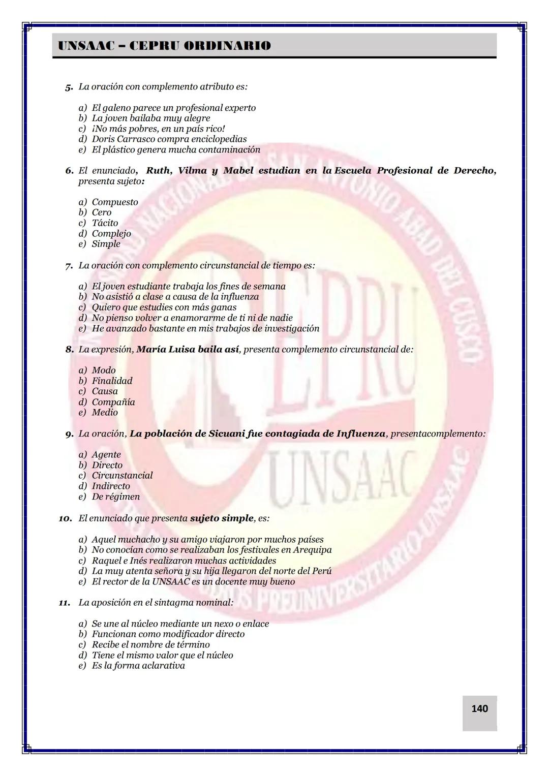 UNIVERSIDAD NACIONAL DE
SAN ANTONIO ABAD DEL CUSCO
NACIONAL DE SAN ANTONIO ARAD
CEPRI
UNSAAC
CENTRO DE ESTUDIOS PRE UNIVERSITARIO
UNSAAC
CIC