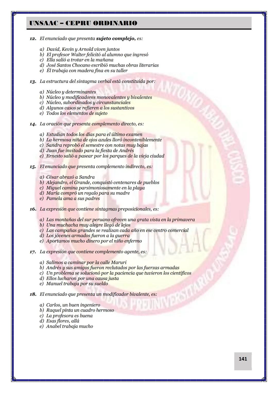 UNIVERSIDAD NACIONAL DE
SAN ANTONIO ABAD DEL CUSCO
NACIONAL DE SAN ANTONIO ARAD
CEPRI
UNSAAC
CENTRO DE ESTUDIOS PRE UNIVERSITARIO
UNSAAC
CIC