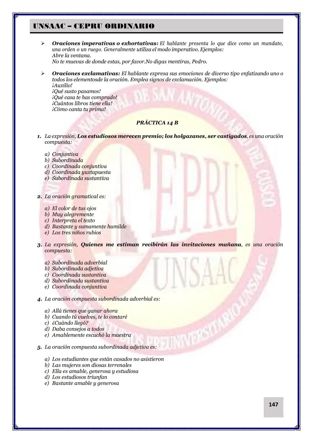 UNIVERSIDAD NACIONAL DE
SAN ANTONIO ABAD DEL CUSCO
NACIONAL DE SAN ANTONIO ARAD
CEPRI
UNSAAC
CENTRO DE ESTUDIOS PRE UNIVERSITARIO
UNSAAC
CIC