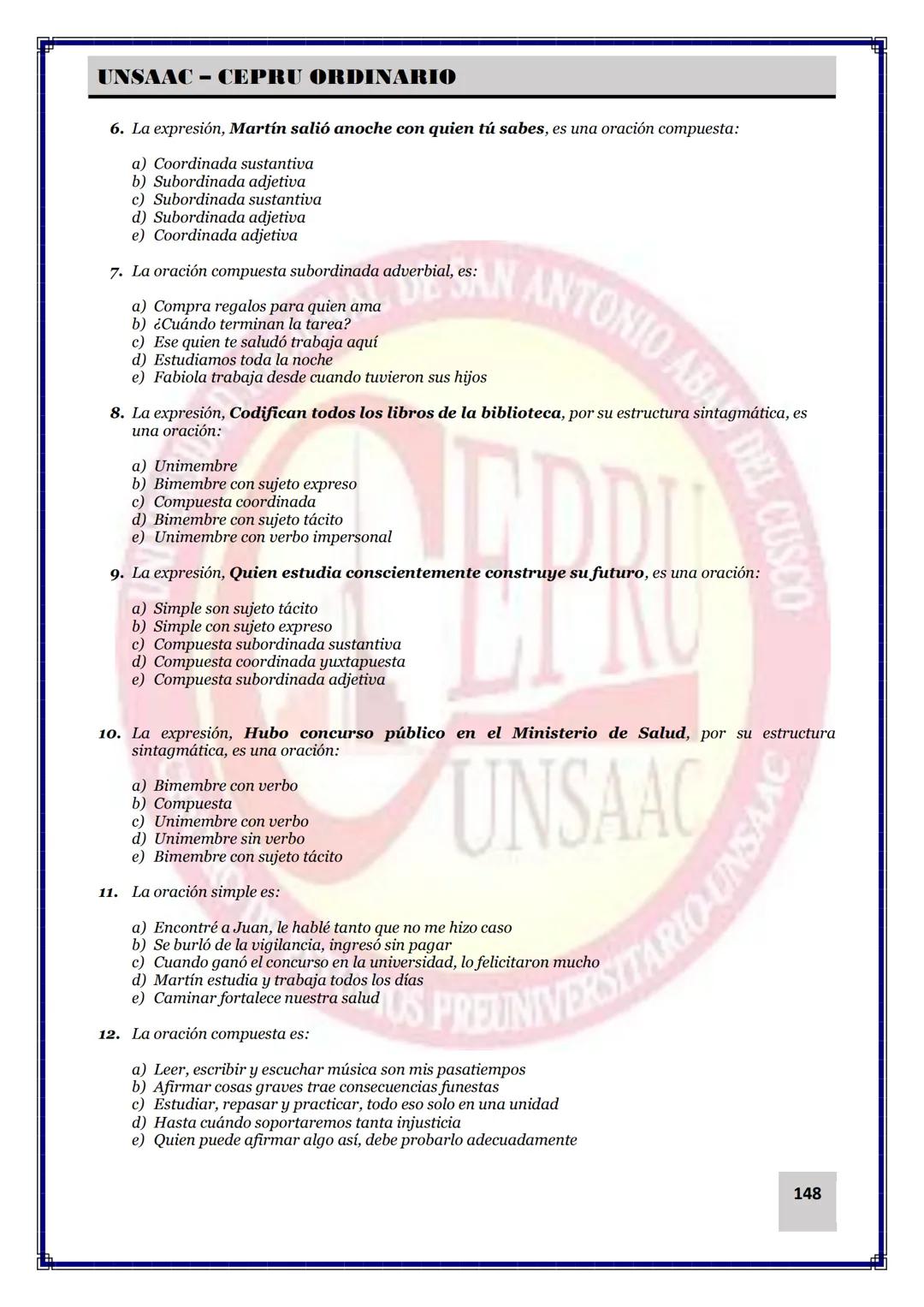 UNIVERSIDAD NACIONAL DE
SAN ANTONIO ABAD DEL CUSCO
NACIONAL DE SAN ANTONIO ARAD
CEPRI
UNSAAC
CENTRO DE ESTUDIOS PRE UNIVERSITARIO
UNSAAC
CIC