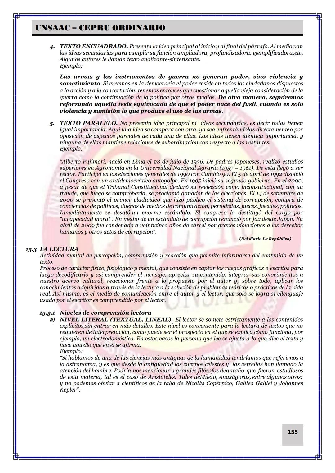 UNIVERSIDAD NACIONAL DE
SAN ANTONIO ABAD DEL CUSCO
NACIONAL DE SAN ANTONIO ARAD
CEPRI
UNSAAC
CENTRO DE ESTUDIOS PRE UNIVERSITARIO
UNSAAC
CIC