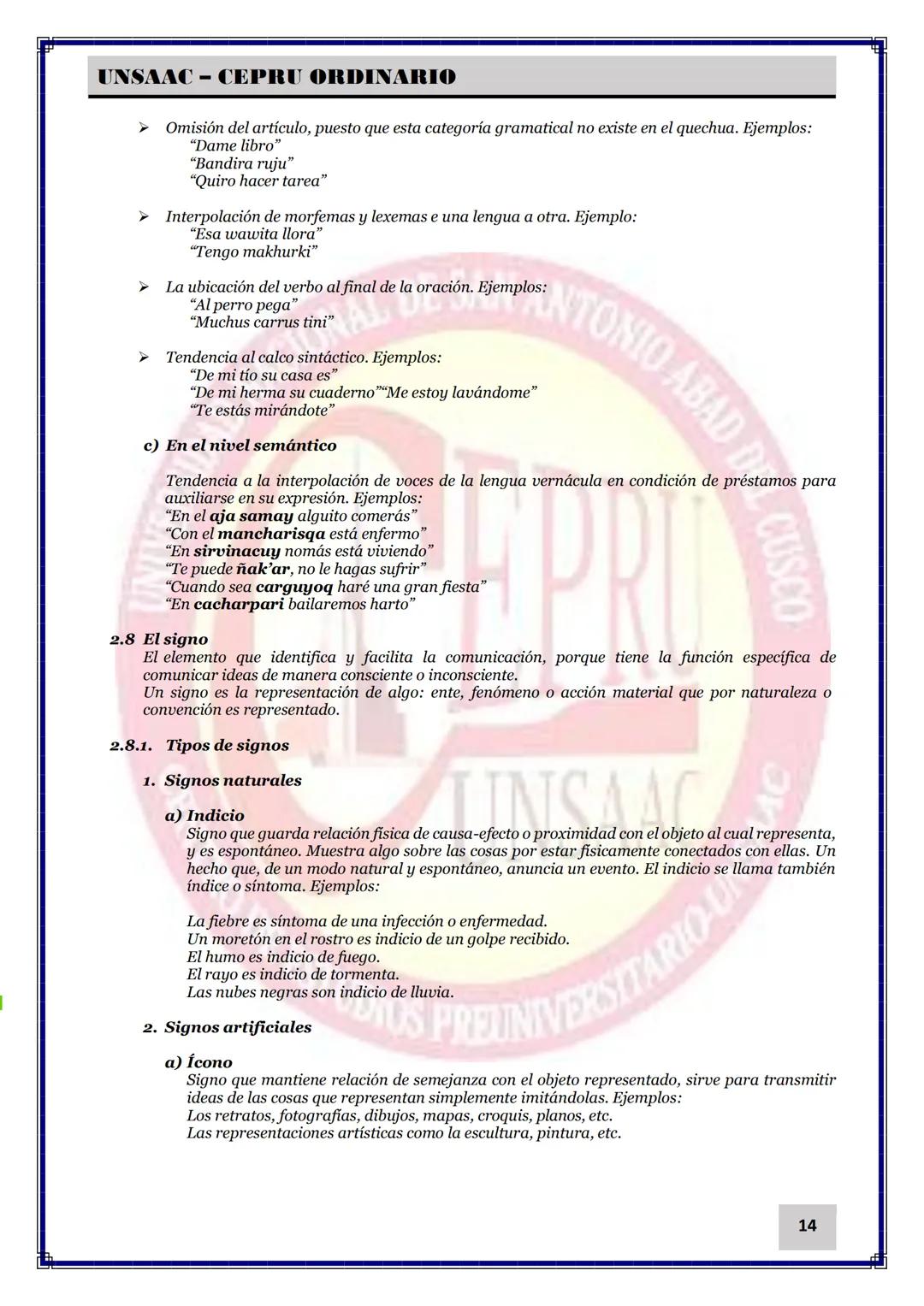 UNIVERSIDAD NACIONAL DE
SAN ANTONIO ABAD DEL CUSCO
NACIONAL DE SAN ANTONIO ARAD
CEPRI
UNSAAC
CENTRO DE ESTUDIOS PRE UNIVERSITARIO
UNSAAC
CIC