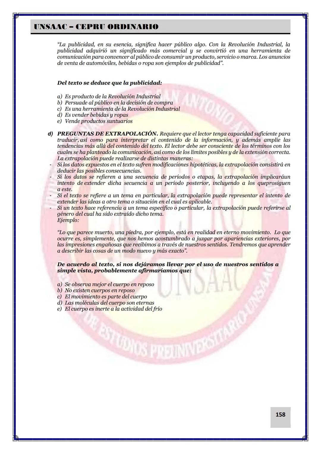 UNIVERSIDAD NACIONAL DE
SAN ANTONIO ABAD DEL CUSCO
NACIONAL DE SAN ANTONIO ARAD
CEPRI
UNSAAC
CENTRO DE ESTUDIOS PRE UNIVERSITARIO
UNSAAC
CIC
