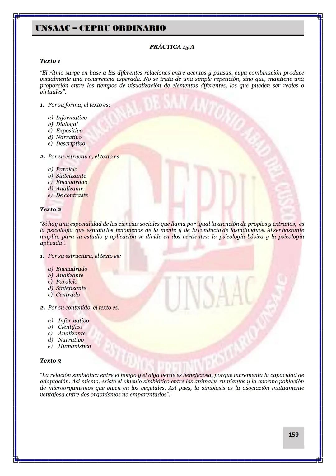 UNIVERSIDAD NACIONAL DE
SAN ANTONIO ABAD DEL CUSCO
NACIONAL DE SAN ANTONIO ARAD
CEPRI
UNSAAC
CENTRO DE ESTUDIOS PRE UNIVERSITARIO
UNSAAC
CIC