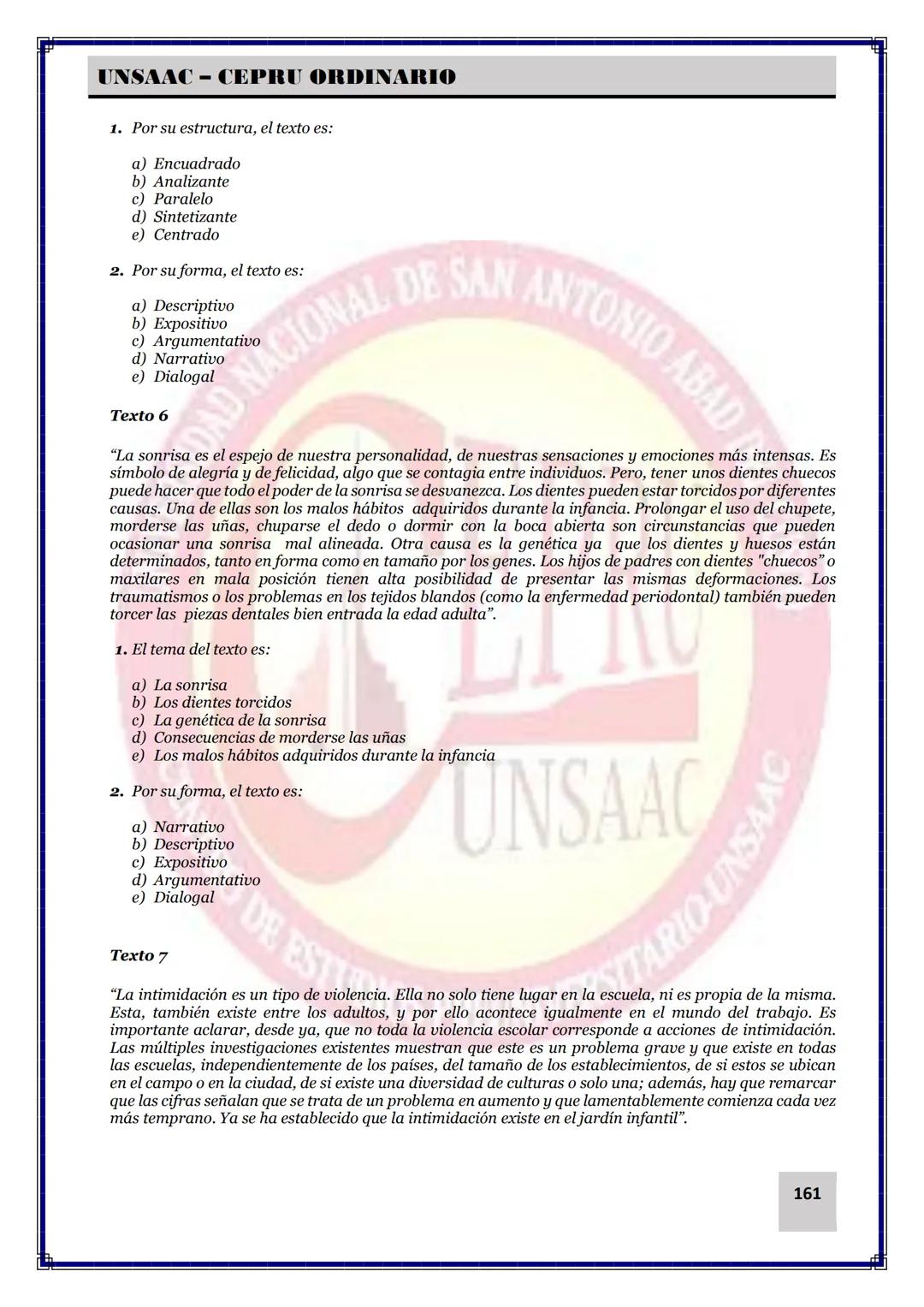 UNIVERSIDAD NACIONAL DE
SAN ANTONIO ABAD DEL CUSCO
NACIONAL DE SAN ANTONIO ARAD
CEPRI
UNSAAC
CENTRO DE ESTUDIOS PRE UNIVERSITARIO
UNSAAC
CIC