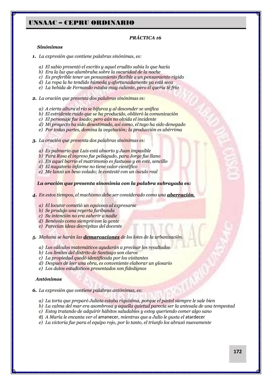 UNIVERSIDAD NACIONAL DE
SAN ANTONIO ABAD DEL CUSCO
NACIONAL DE SAN ANTONIO ARAD
CEPRI
UNSAAC
CENTRO DE ESTUDIOS PRE UNIVERSITARIO
UNSAAC
CIC