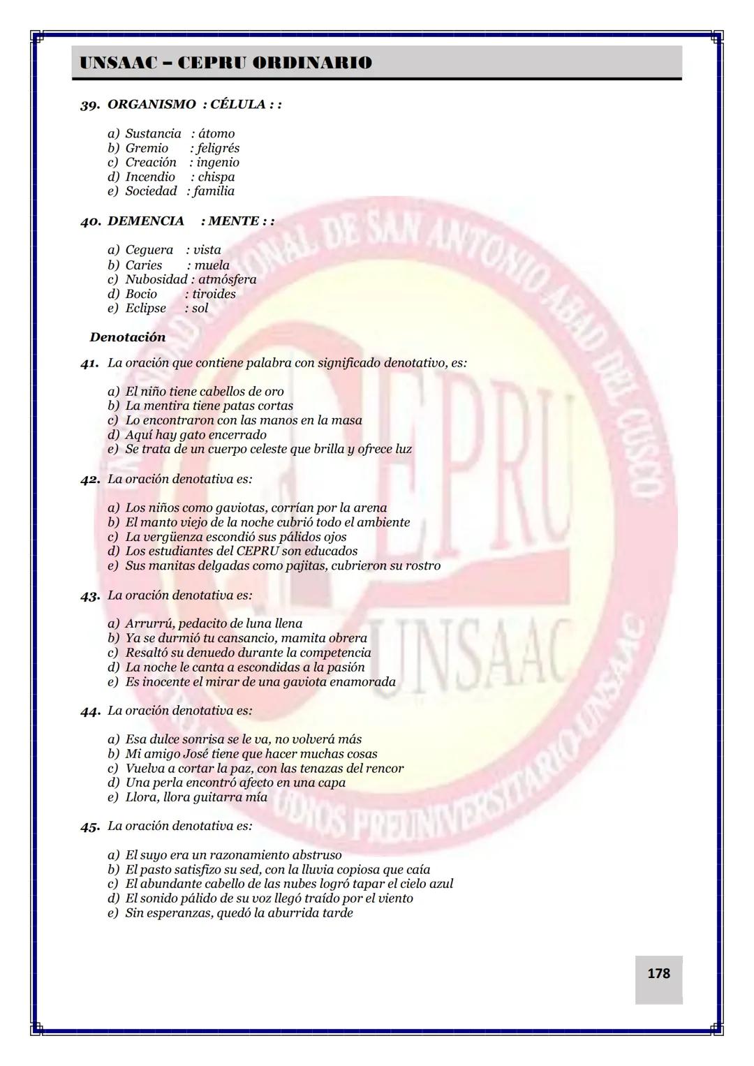 UNIVERSIDAD NACIONAL DE
SAN ANTONIO ABAD DEL CUSCO
NACIONAL DE SAN ANTONIO ARAD
CEPRI
UNSAAC
CENTRO DE ESTUDIOS PRE UNIVERSITARIO
UNSAAC
CIC