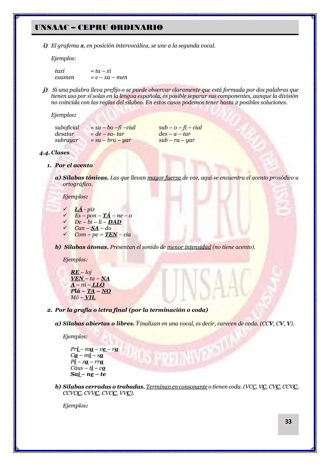 UNIVERSIDAD NACIONAL DE
SAN ANTONIO ABAD DEL CUSCO
NACIONAL DE SAN ANTONIO ARAD
CEPRI
UNSAAC
CENTRO DE ESTUDIOS PRE UNIVERSITARIO
UNSAAC
CIC