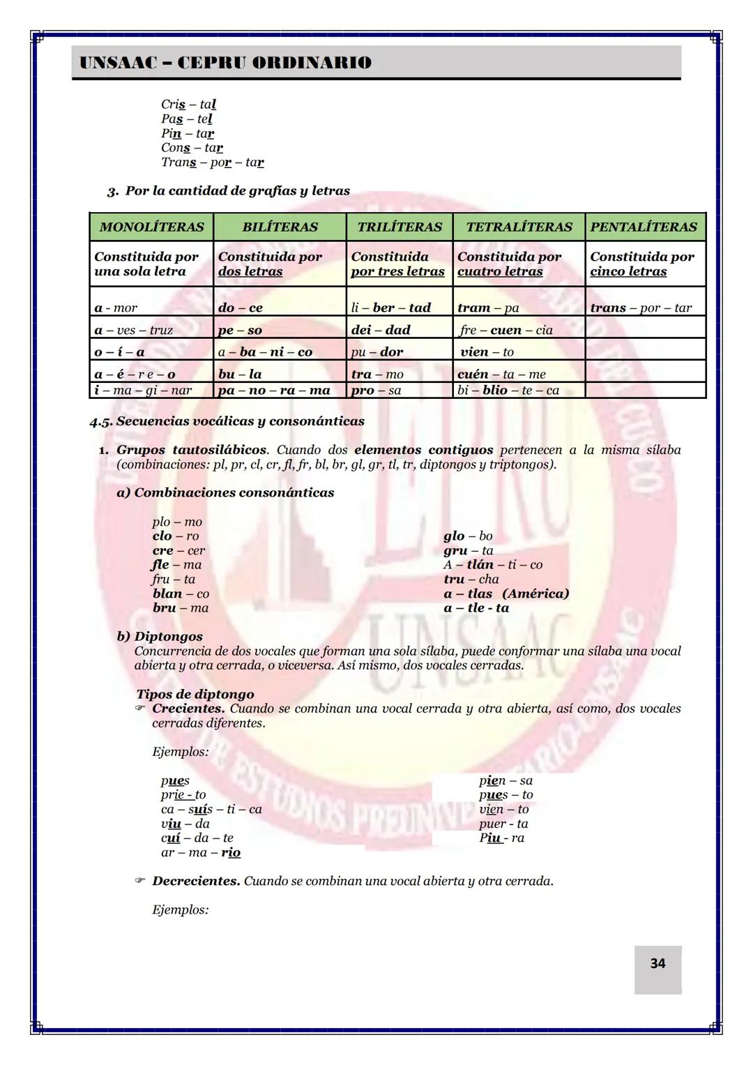 UNIVERSIDAD NACIONAL DE
SAN ANTONIO ABAD DEL CUSCO
NACIONAL DE SAN ANTONIO ARAD
CEPRI
UNSAAC
CENTRO DE ESTUDIOS PRE UNIVERSITARIO
UNSAAC
CIC