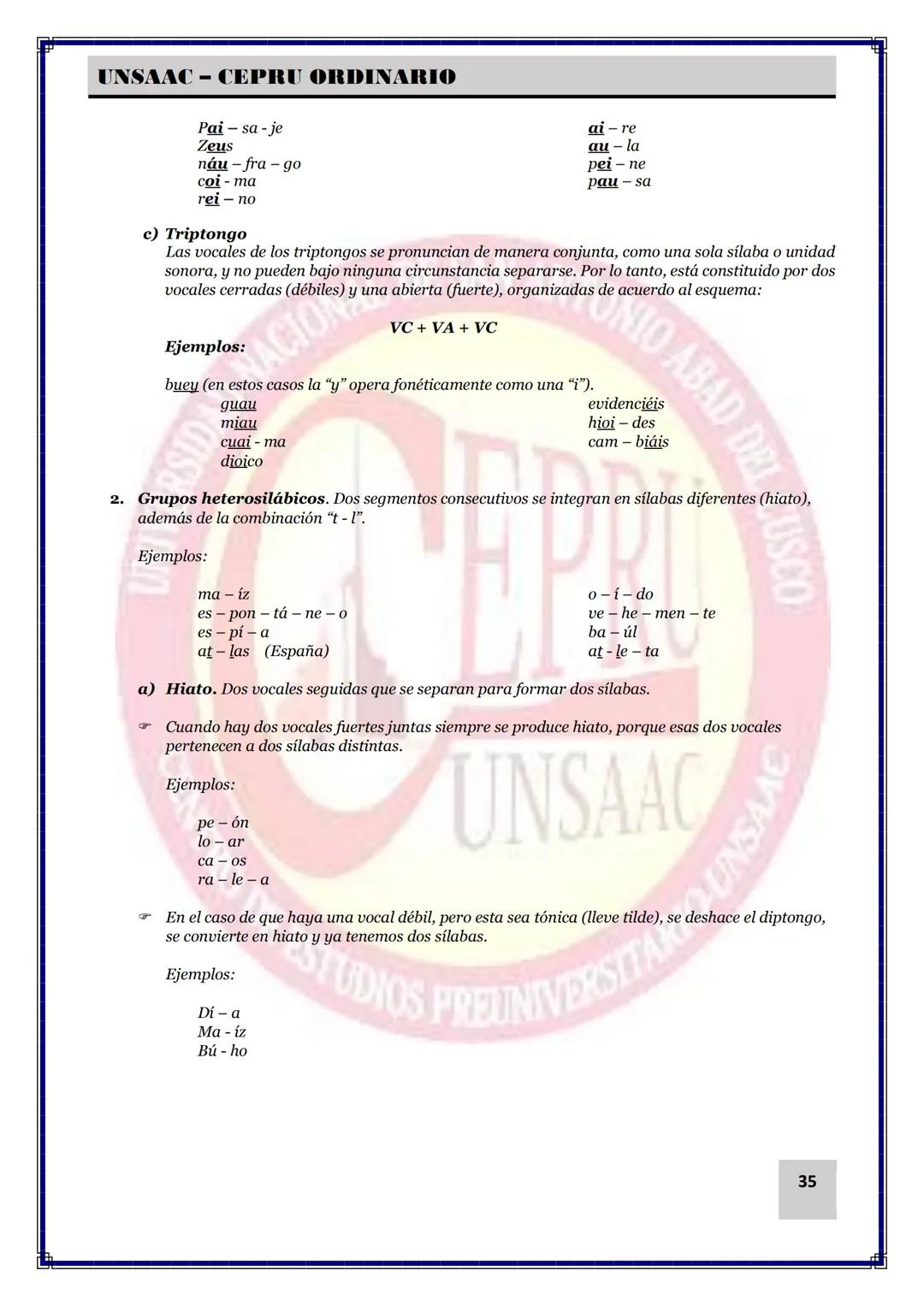 UNIVERSIDAD NACIONAL DE
SAN ANTONIO ABAD DEL CUSCO
NACIONAL DE SAN ANTONIO ARAD
CEPRI
UNSAAC
CENTRO DE ESTUDIOS PRE UNIVERSITARIO
UNSAAC
CIC