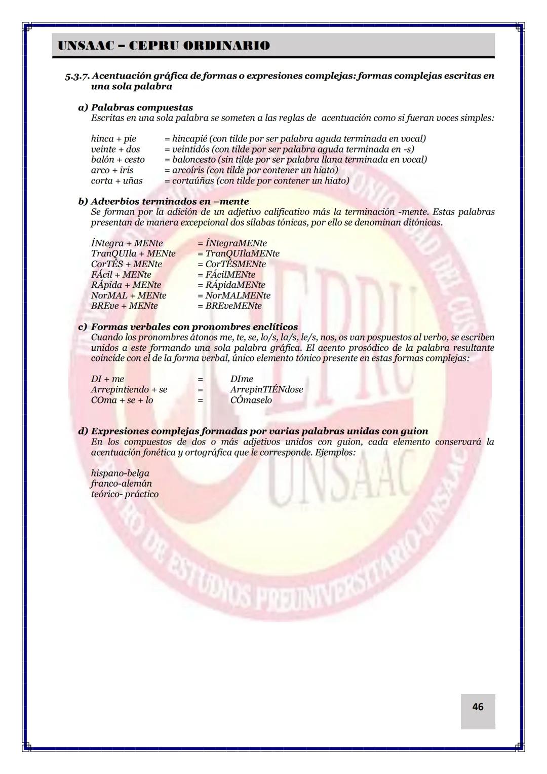 UNIVERSIDAD NACIONAL DE
SAN ANTONIO ABAD DEL CUSCO
NACIONAL DE SAN ANTONIO ARAD
CEPRI
UNSAAC
CENTRO DE ESTUDIOS PRE UNIVERSITARIO
UNSAAC
CIC
