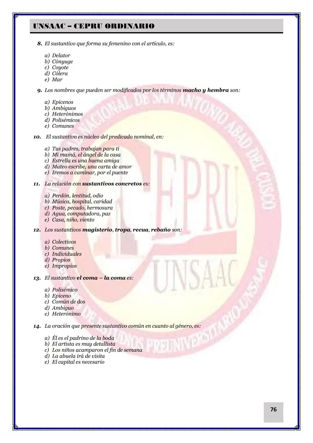 UNIVERSIDAD NACIONAL DE
SAN ANTONIO ABAD DEL CUSCO
NACIONAL DE SAN ANTONIO ARAD
CEPRI
UNSAAC
CENTRO DE ESTUDIOS PRE UNIVERSITARIO
UNSAAC
CIC
