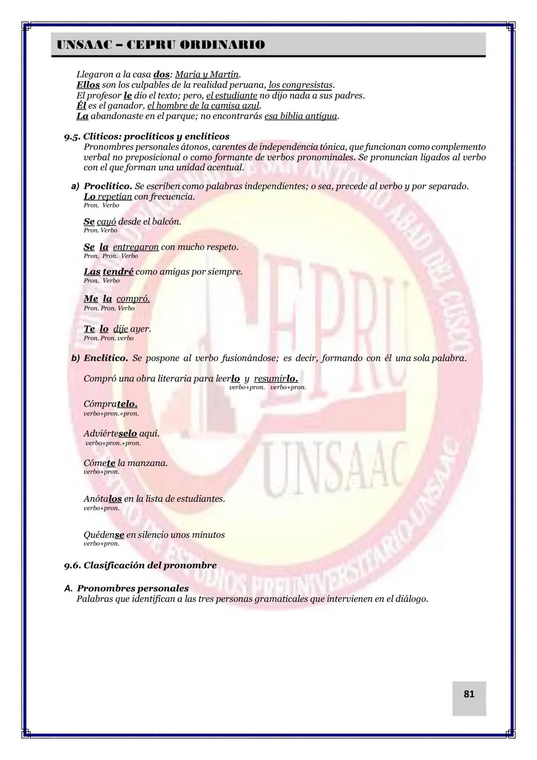 UNIVERSIDAD NACIONAL DE
SAN ANTONIO ABAD DEL CUSCO
NACIONAL DE SAN ANTONIO ARAD
CEPRI
UNSAAC
CENTRO DE ESTUDIOS PRE UNIVERSITARIO
UNSAAC
CIC