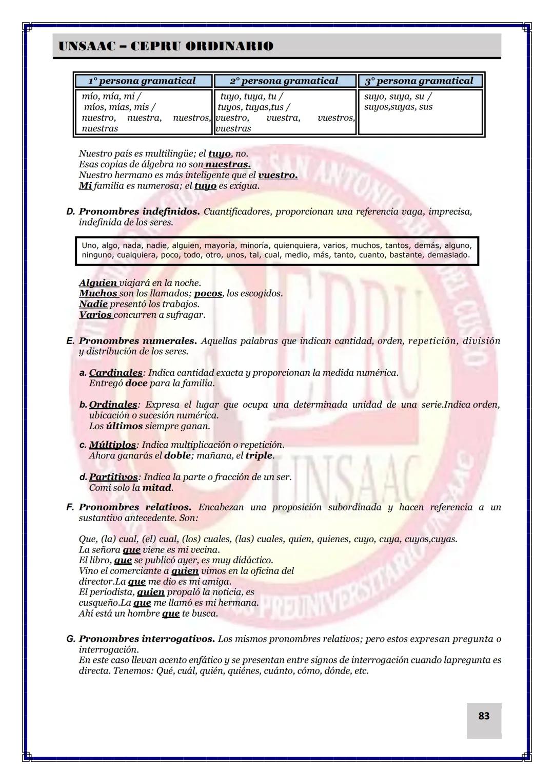 UNIVERSIDAD NACIONAL DE
SAN ANTONIO ABAD DEL CUSCO
NACIONAL DE SAN ANTONIO ARAD
CEPRI
UNSAAC
CENTRO DE ESTUDIOS PRE UNIVERSITARIO
UNSAAC
CIC