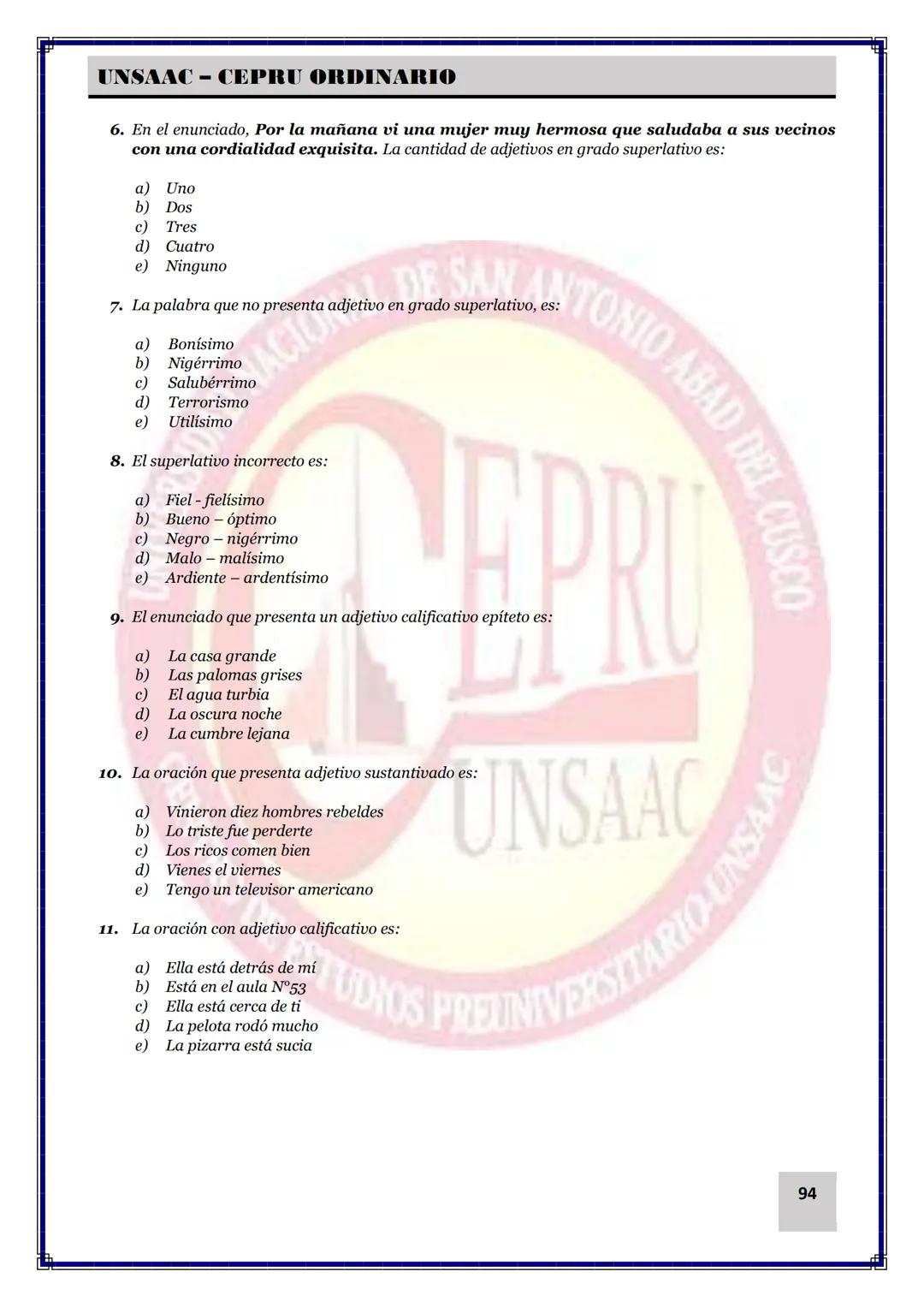 UNIVERSIDAD NACIONAL DE
SAN ANTONIO ABAD DEL CUSCO
NACIONAL DE SAN ANTONIO ARAD
CEPRI
UNSAAC
CENTRO DE ESTUDIOS PRE UNIVERSITARIO
UNSAAC
CIC
