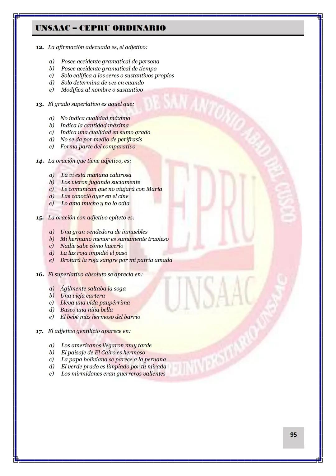 UNIVERSIDAD NACIONAL DE
SAN ANTONIO ABAD DEL CUSCO
NACIONAL DE SAN ANTONIO ARAD
CEPRI
UNSAAC
CENTRO DE ESTUDIOS PRE UNIVERSITARIO
UNSAAC
CIC