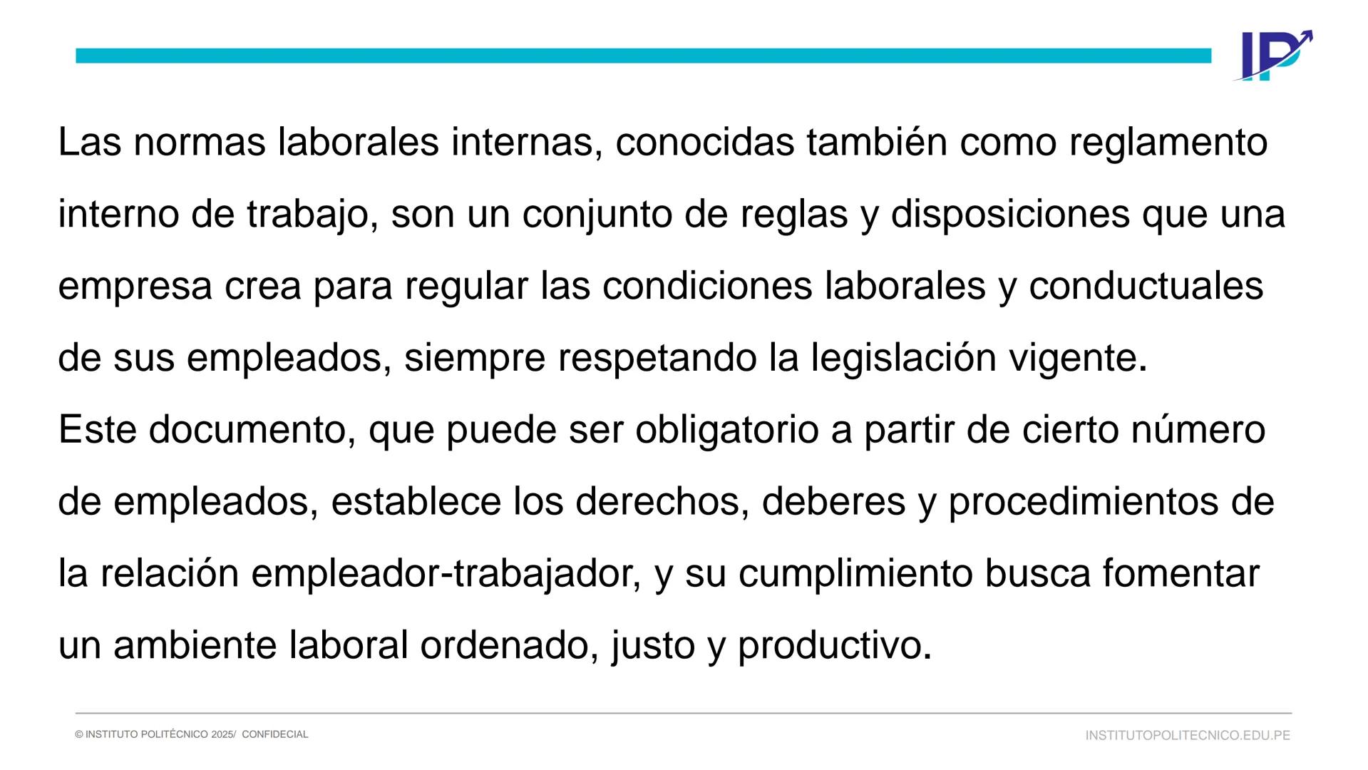 IP
INSTITUTO
POLITÉCNICO # Jerarquía normativa laboral
## LA JERARQUÍA NORMATIVA # Contenido
Jerarquía normativa laboral.
Definición y ca