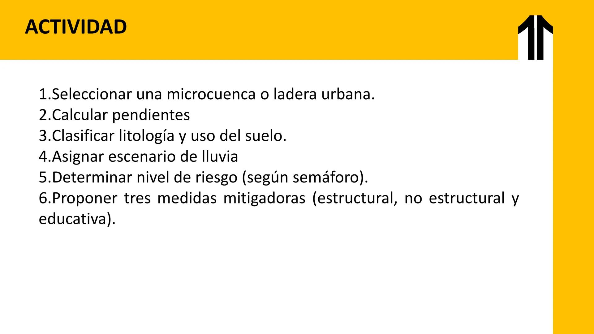 UPN
UNIVERSIDAD
PRIVADA
DEL NORTE # UNIDAD III:
HIDROLOGÍA E HIDROGEOLOGÍA # ↑
# Riesgo Geológico y Deslizamientos LOGRO DE LA UNIDAD:
A