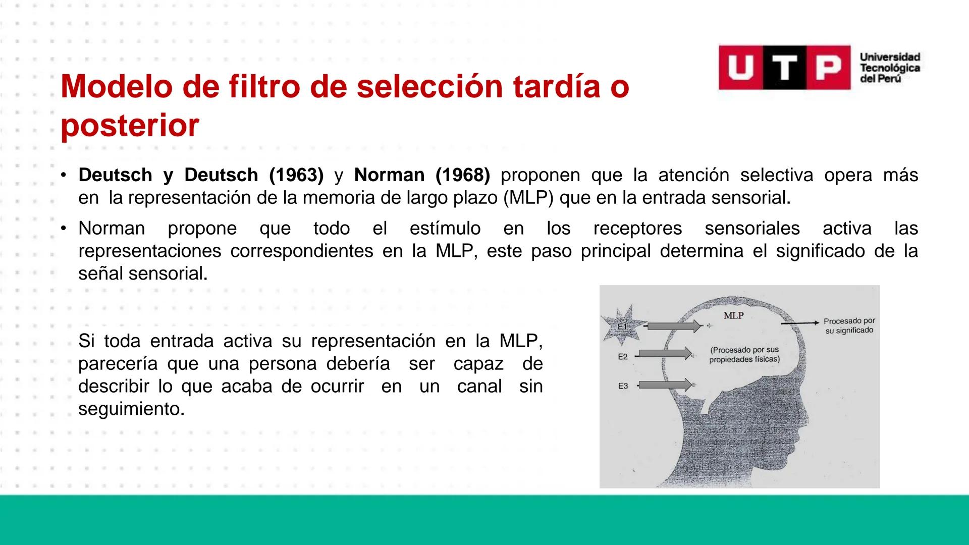 # Bases biológicas del
comportamiento
Sesión 13: Atención y conciencia
Universidad
UTP Tecnológica
del Perú Recordemos
Universidad
UTP Te