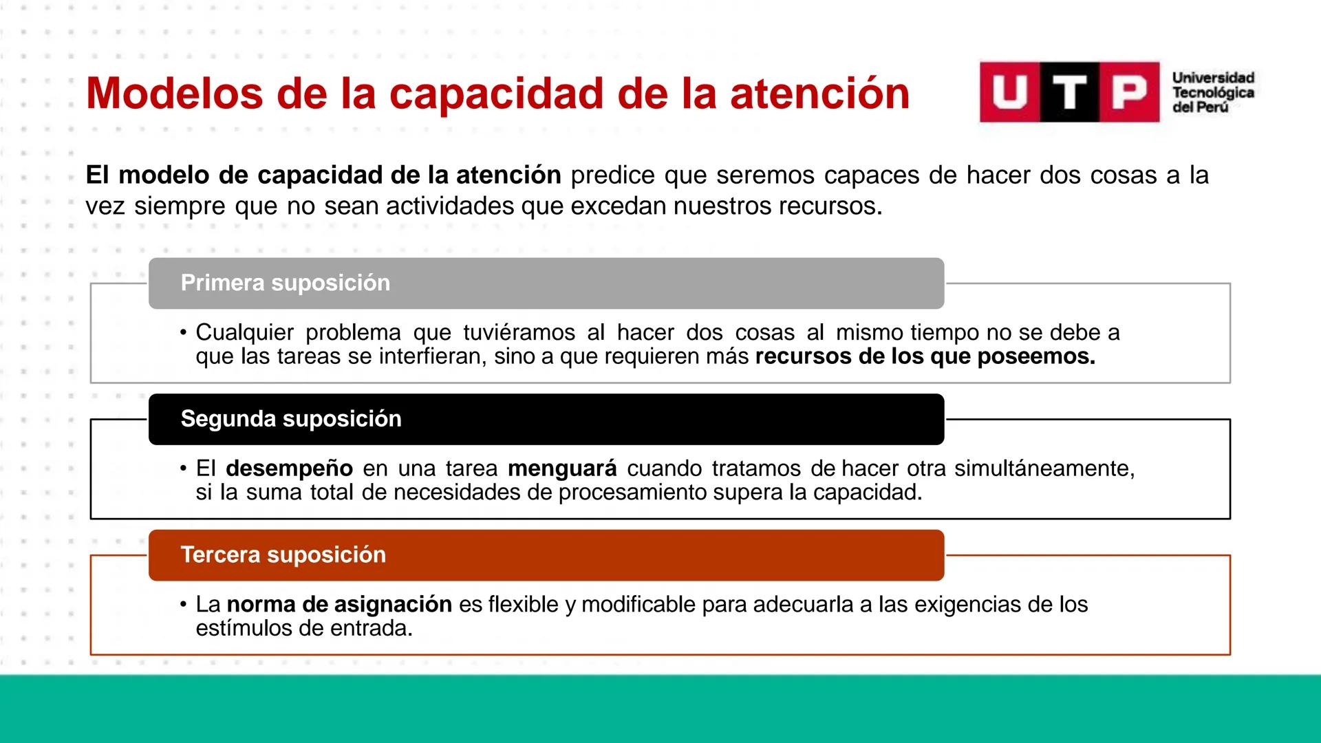 # Bases biológicas del
comportamiento
Sesión 13: Atención y conciencia
Universidad
UTP Tecnológica
del Perú Recordemos
Universidad
UTP Te