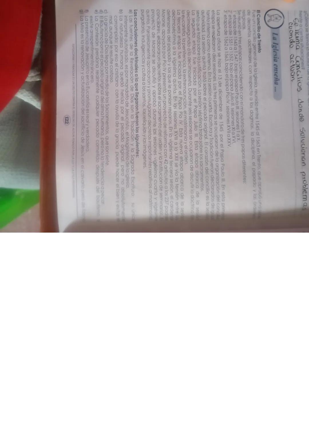 # ¿Como
Se llama Concilios donde solucionan problemas
cuando actuan.
## La Iglesia enseña ...
### El Concilio de Trento
Fue un cancillo ge