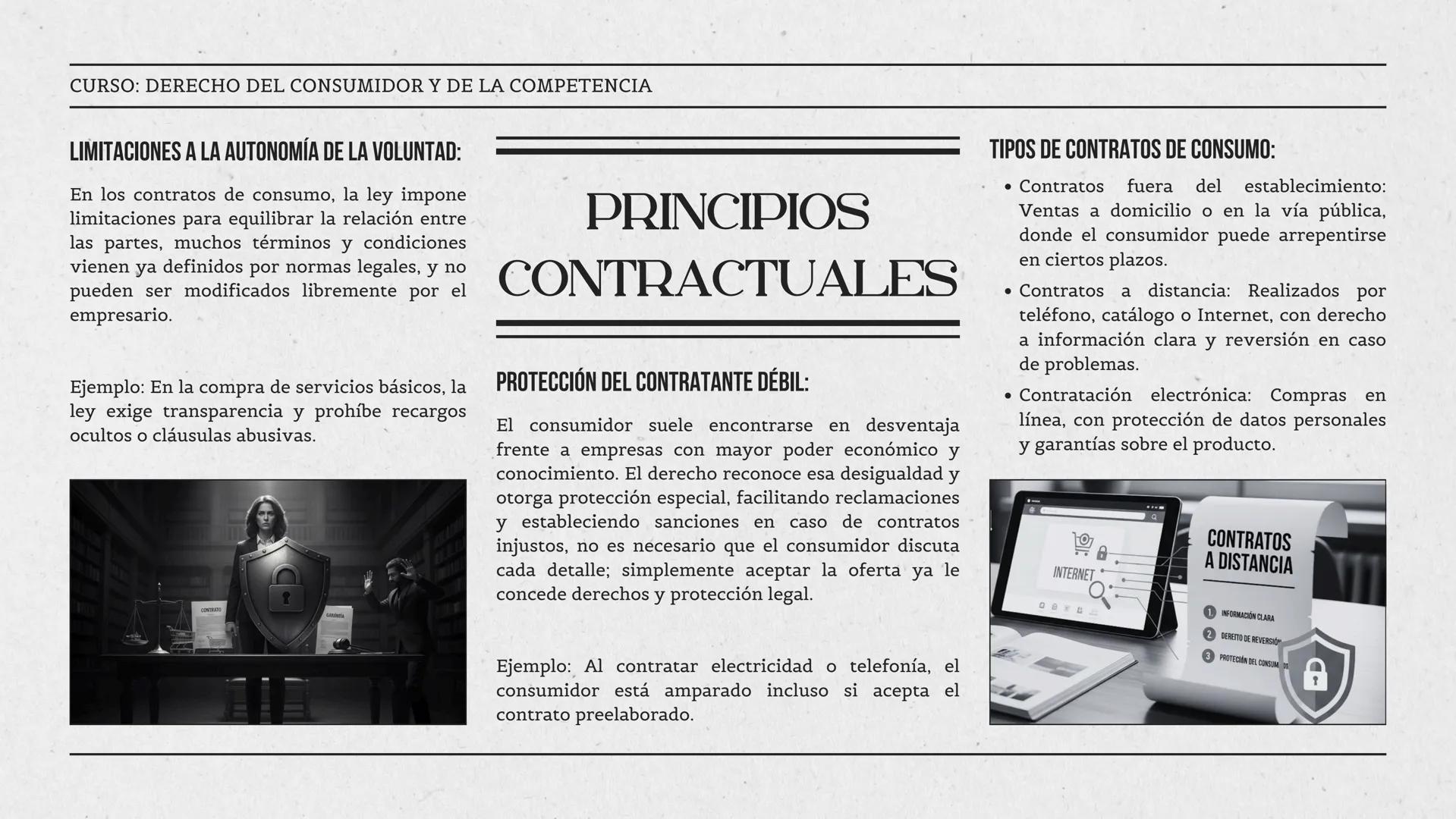 CURSO: DERECHO DEL CONSUMIDOR Y DE LA COMPETENCIA
CONTRATOS DE CONSUMO V
DERECHO DE CONTRATOS
"Las operaciones de consumo son contratos y,
