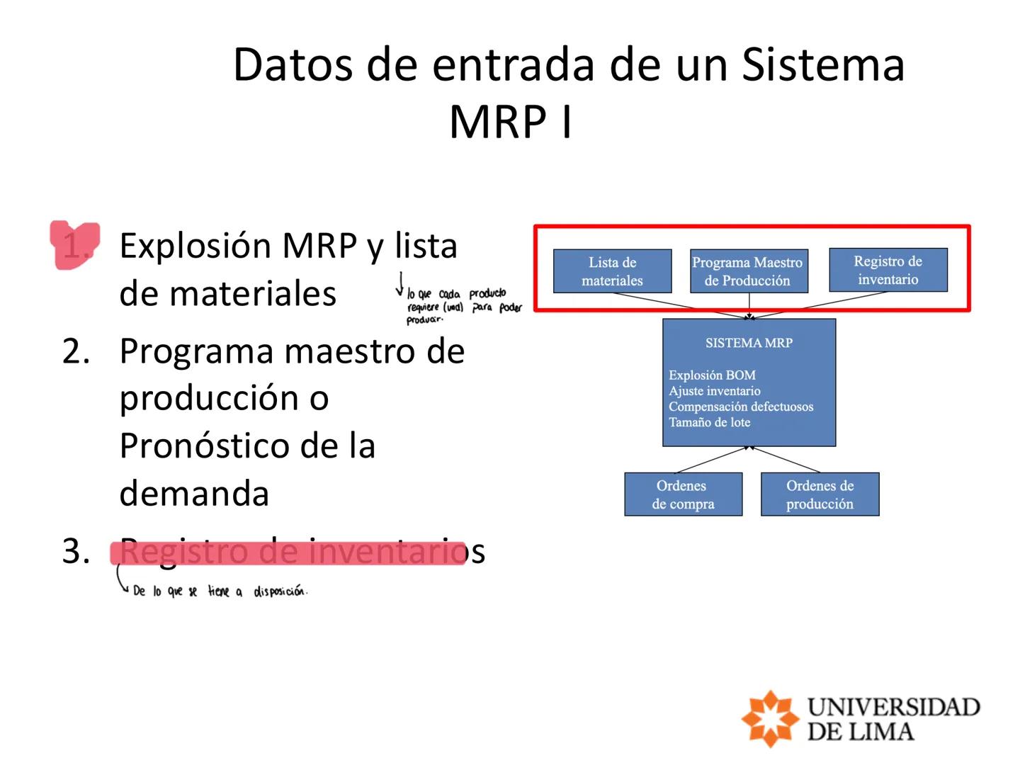 PLANEAMIENTO Y CONTROL DE OPERACIONES
OPERATIONS PLANNING AND CONTROL
MRP, ERP y LEAD TIME # Planeación de requerimientos de materiales
##