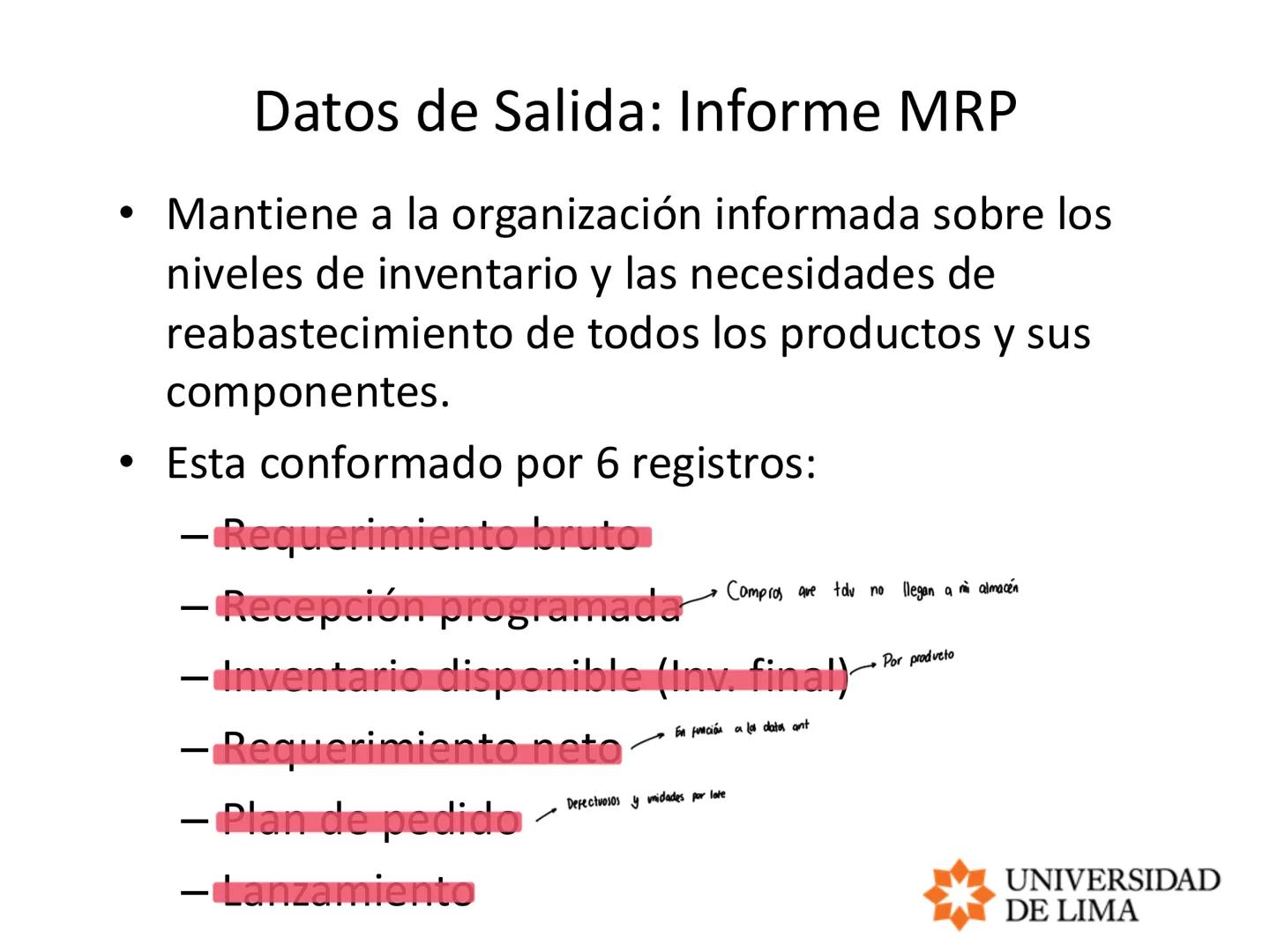 PLANEAMIENTO Y CONTROL DE OPERACIONES
OPERATIONS PLANNING AND CONTROL
MRP, ERP y LEAD TIME # Planeación de requerimientos de materiales
##