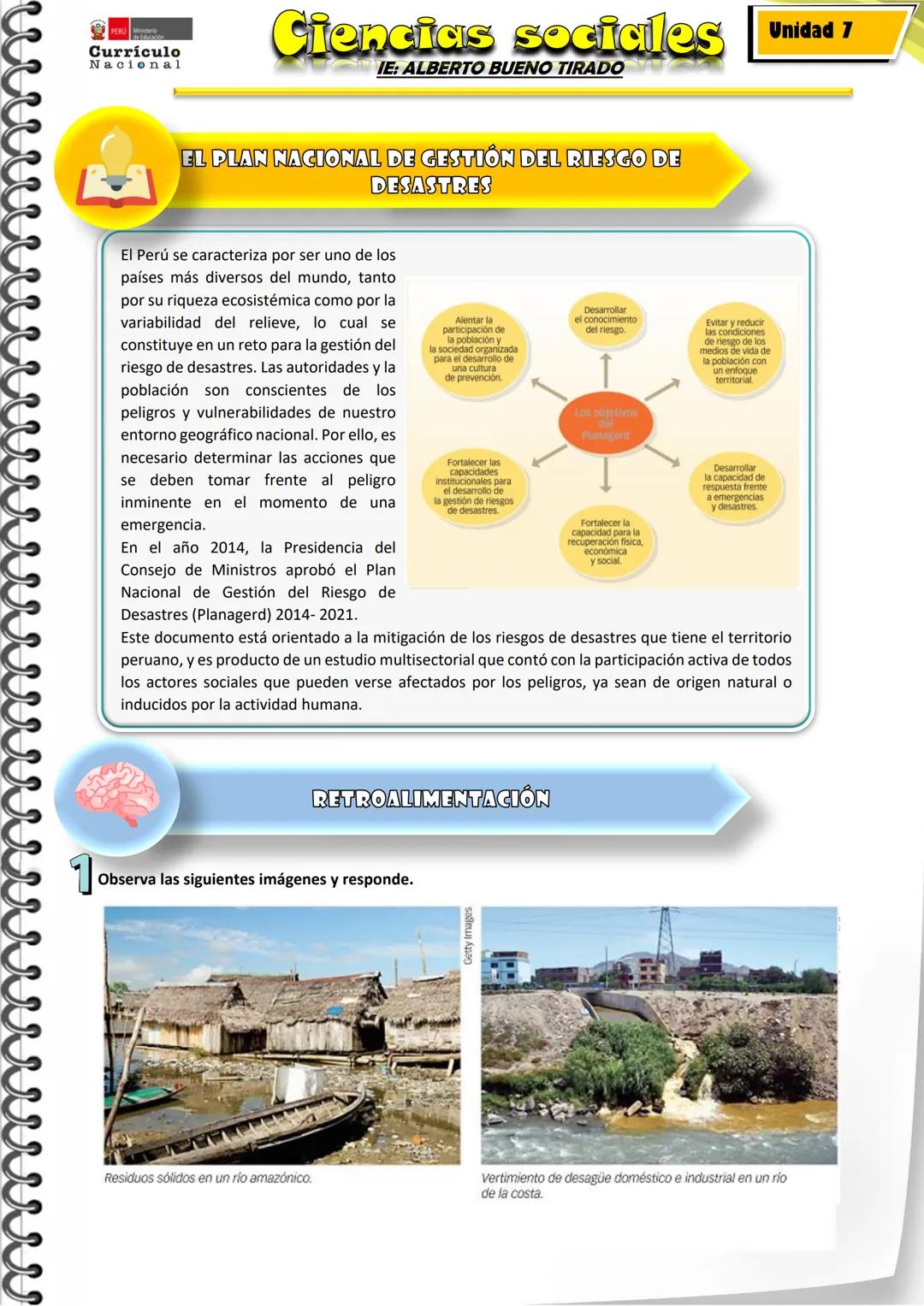 # Currículo
Nacional
# UNIDAD 7
# Ciencias sociales
IE: ALBERTO BUENO TIRADO
Comprendo los riesgos naturales más
característicos que gene