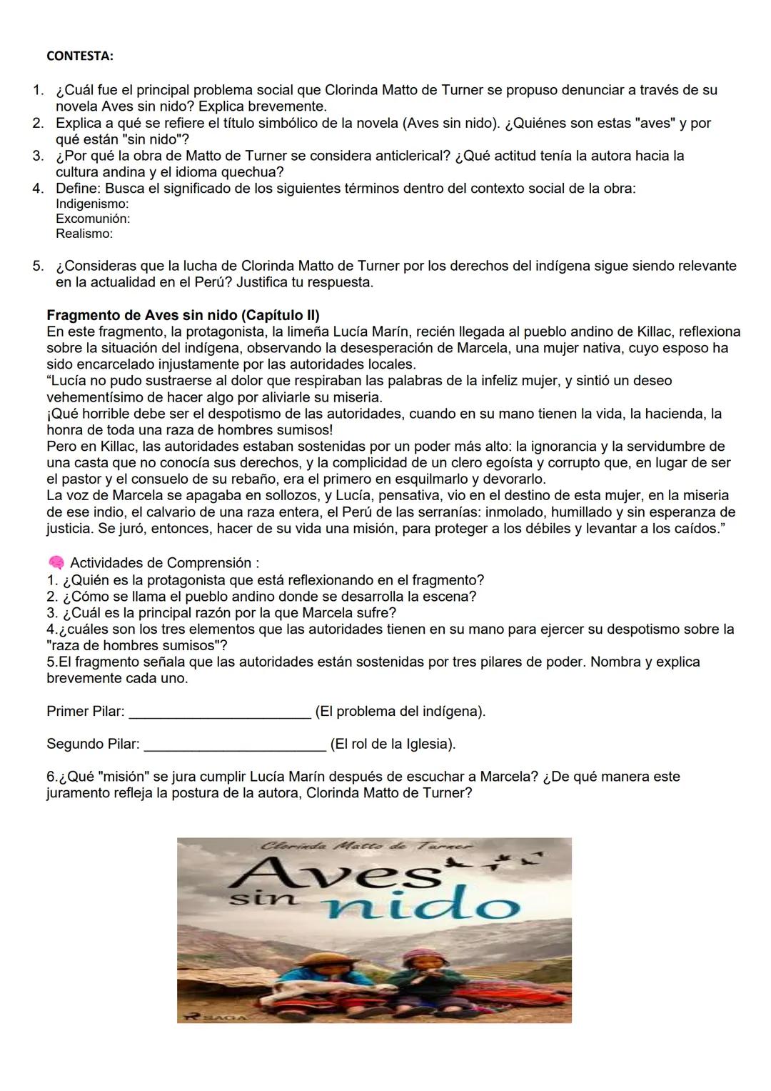 UGLE
ASCOPE
GRELL
INSTITUCIÓN EDUCATIVA "CASA GRANDE"
Semana 01 HORA DE LECTURA
TÍTULO: Clorinda Mattos de Turner
PROPÓSITO: Conocemos la v