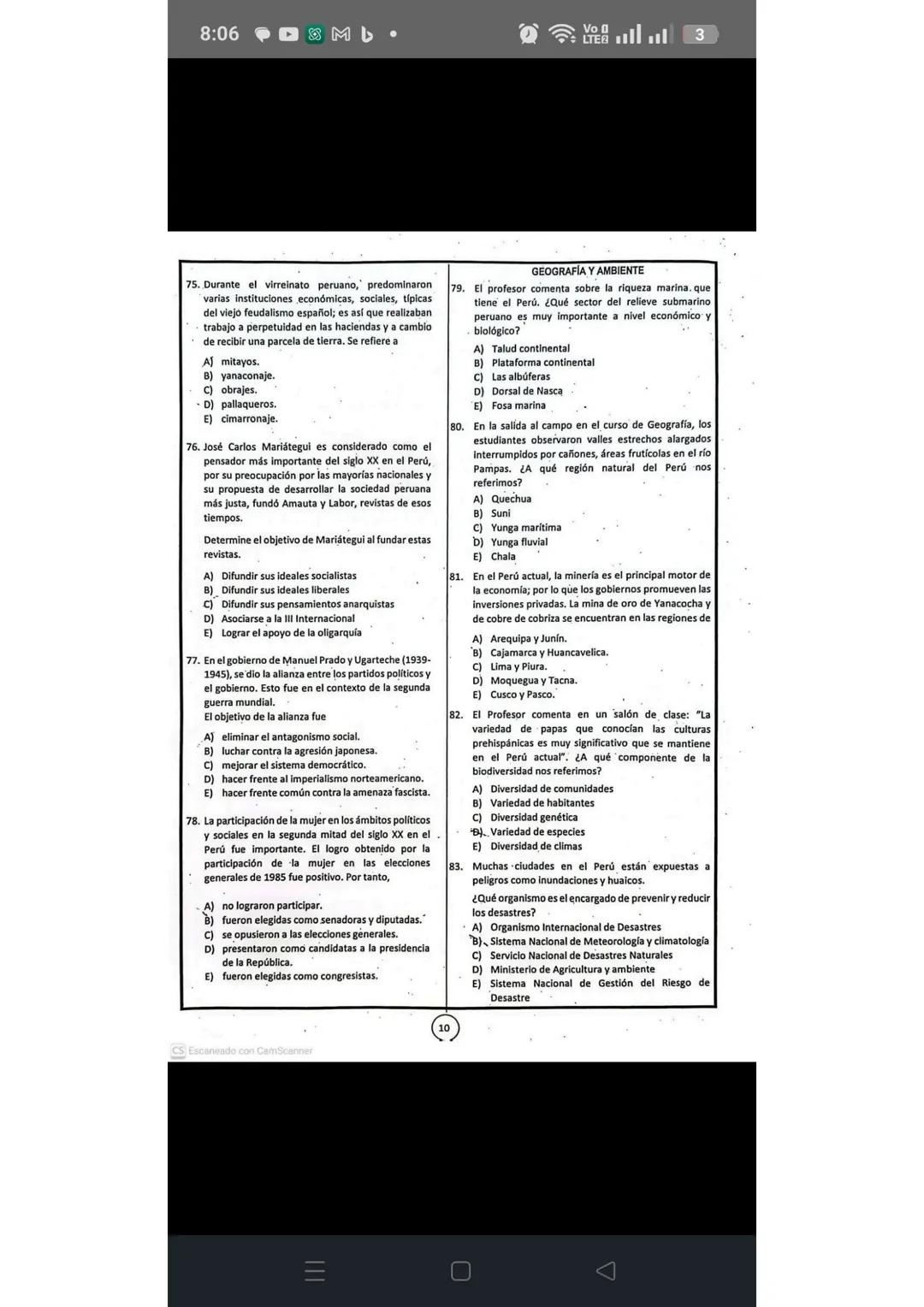 # RAZONAMIENTO VERBAL
1. En una campaña de vacunación, que se realizó en
el colegio "Mariscal Cáceres" hubo un incidente.
Uno de los estudi