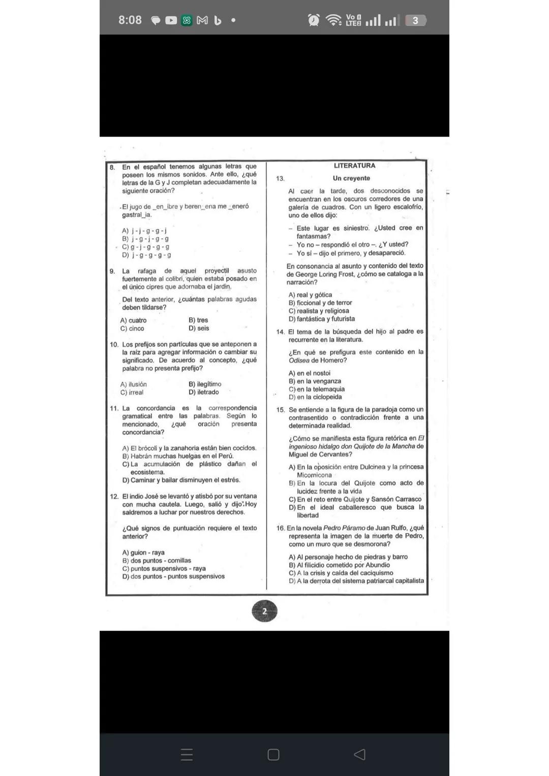 # RAZONAMIENTO VERBAL
1. En una campaña de vacunación, que se realizó en
el colegio "Mariscal Cáceres" hubo un incidente.
Uno de los estudi