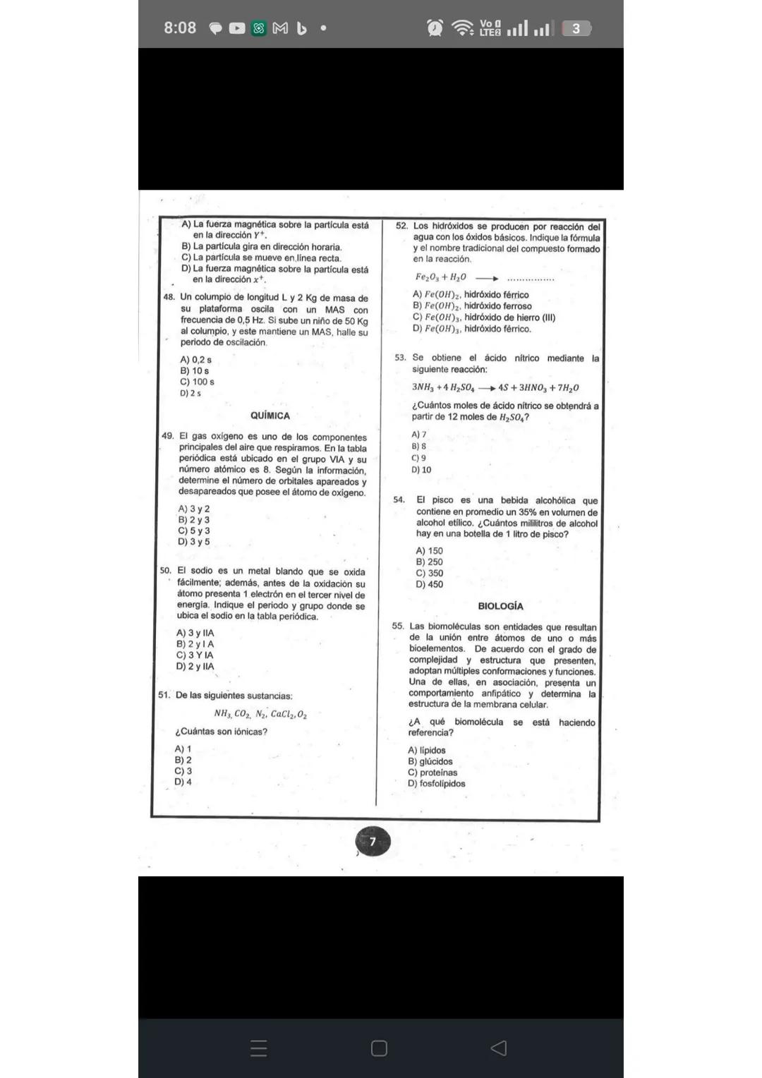 # RAZONAMIENTO VERBAL
1. En una campaña de vacunación, que se realizó en
el colegio "Mariscal Cáceres" hubo un incidente.
Uno de los estudi
