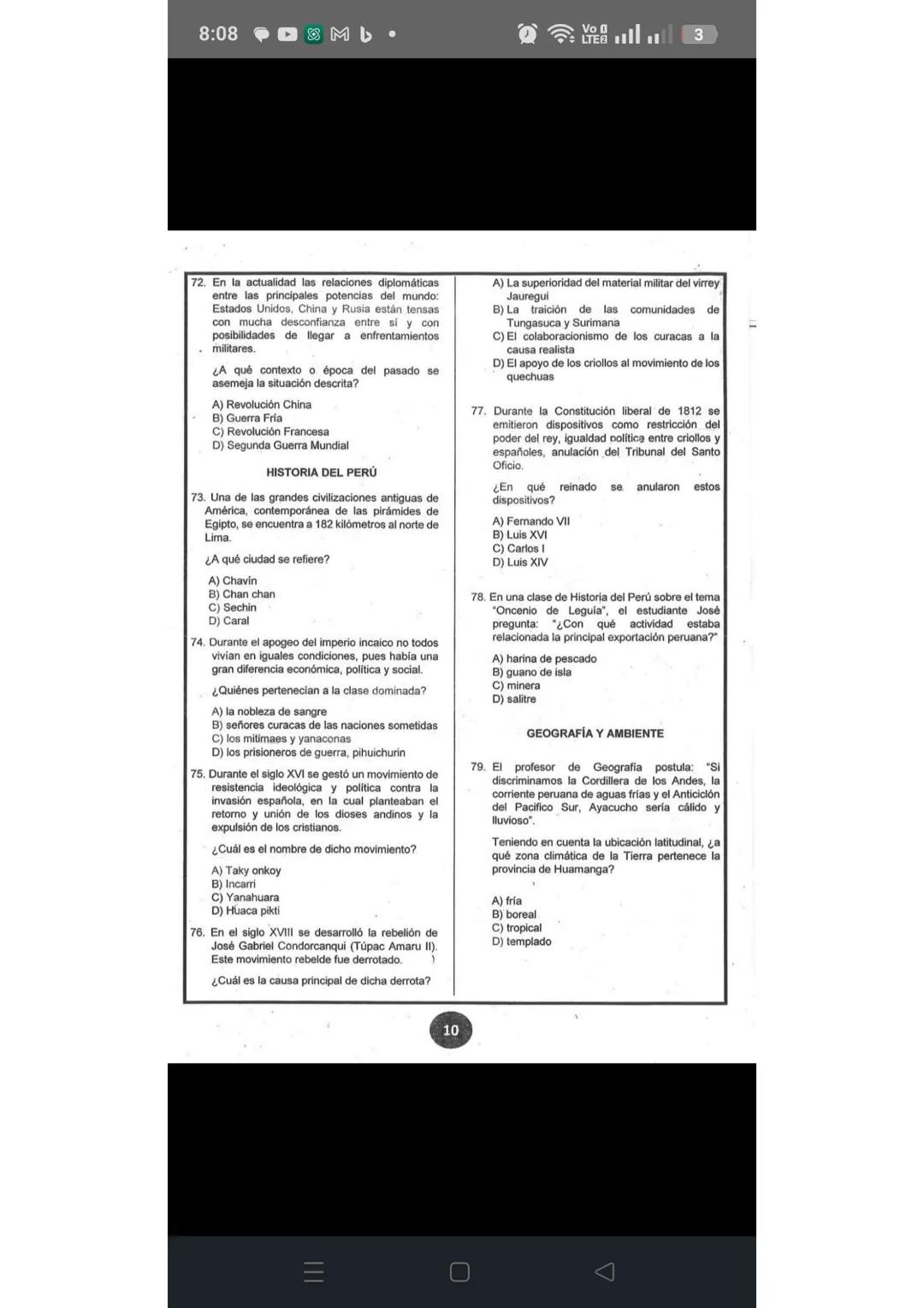# RAZONAMIENTO VERBAL
1. En una campaña de vacunación, que se realizó en
el colegio "Mariscal Cáceres" hubo un incidente.
Uno de los estudi