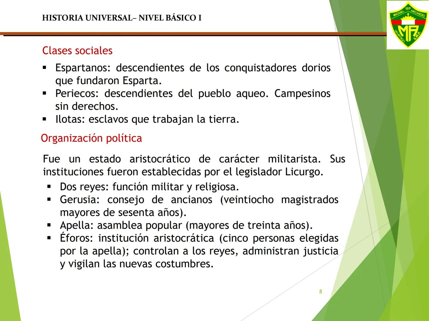 MIGUEL IEP ARCANGEL
VALDIVIEZO S.M.P.
ÁREA: CIENCIAS SOCIALES
NIVEL:
BÁSICO I
MATERIA:
HISTORIA UNIVERSAL
DOCENTE:
Mag. MOSQUEIRA CUE