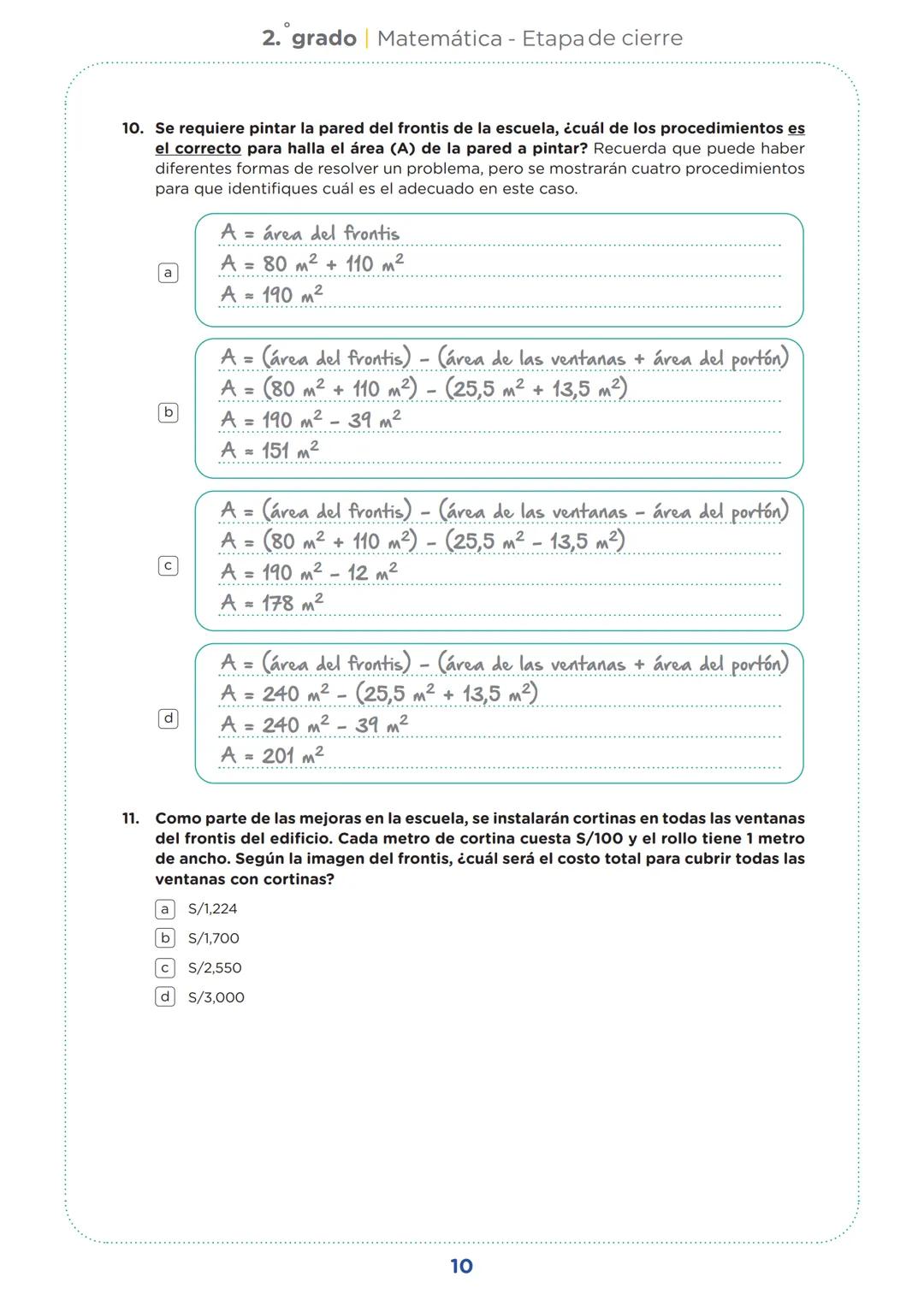 SECUNDARIA
2.º grado
Evaluación diagnóstica
Etapa de cierre
Matemática
Institución educativa:
Nombre(s) y apellidos:
Sección:
Nº de or