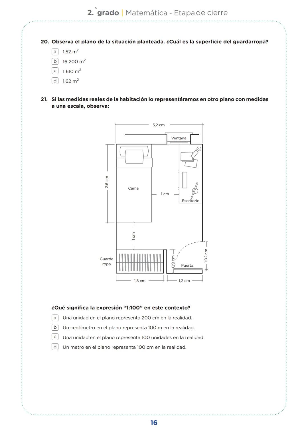 SECUNDARIA
2.º grado
Evaluación diagnóstica
Etapa de cierre
Matemática
Institución educativa:
Nombre(s) y apellidos:
Sección:
Nº de or