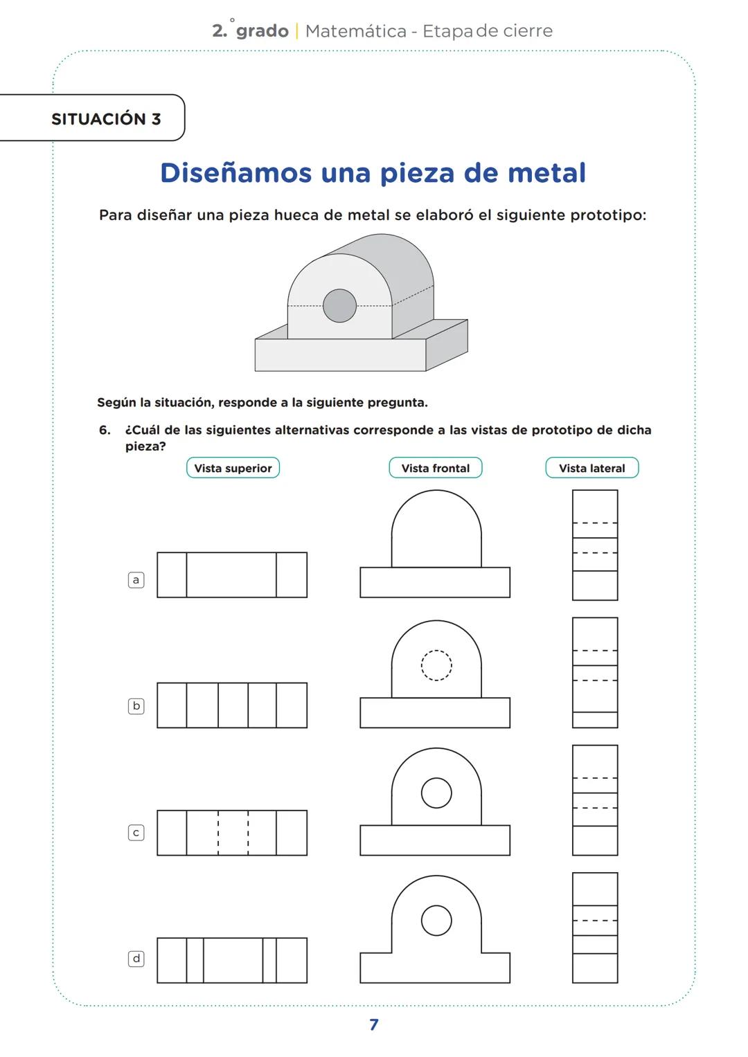SECUNDARIA
2.º grado
Evaluación diagnóstica
Etapa de cierre
Matemática
Institución educativa:
Nombre(s) y apellidos:
Sección:
Nº de or