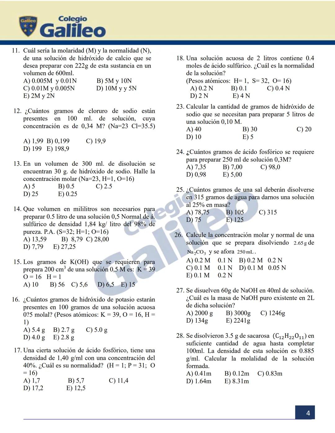 # Colegio
## Galileo
### Educación sin Limites!!
## QUÍMICA
# SOLUCIONES
PROF: Jeffry Turpo C.
GRADO: 4°B /HELICOIDE
BIMESTRE
GUIA N
