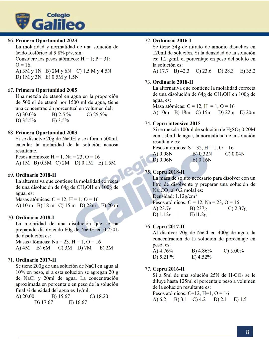 # Colegio
## Galileo
### Educación sin Limites!!
## QUÍMICA
# SOLUCIONES
PROF: Jeffry Turpo C.
GRADO: 4°B /HELICOIDE
BIMESTRE
GUIA N