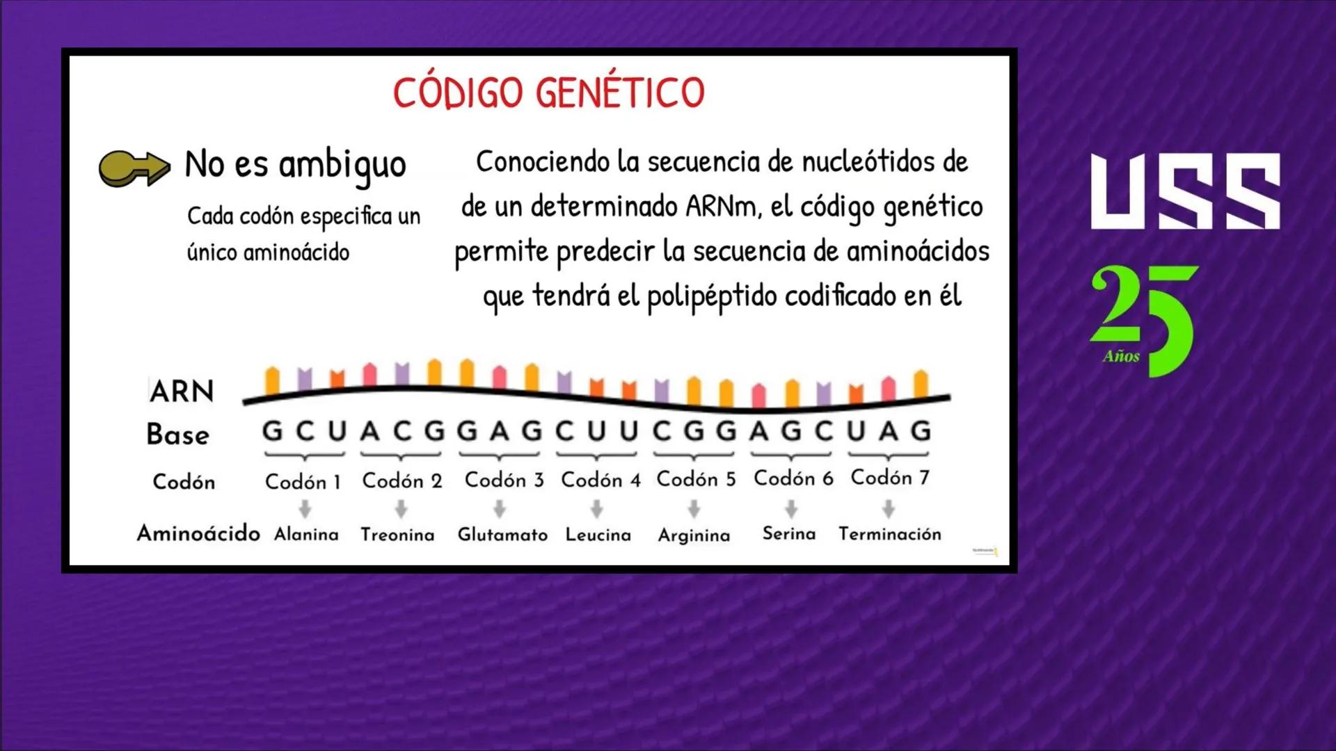 Transforma tu
MUNDO
SEMANA N° 10: GENES Y GENOMA
BIOLOGIA CELULAR Y MOLECULAR – PRÁCTICA
-
Docente: Mg Omar Dávila Campos
USS
25
Años # T