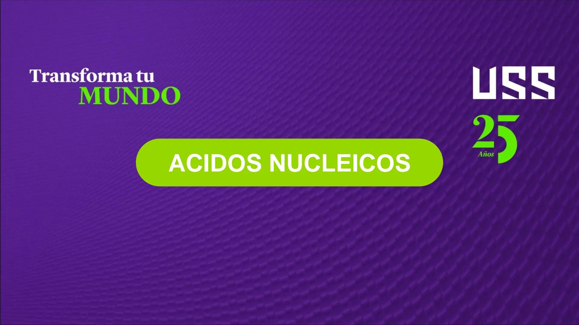 Transforma tu
MUNDO
SEMANA N° 10: GENES Y GENOMA
BIOLOGIA CELULAR Y MOLECULAR – PRÁCTICA
-
Docente: Mg Omar Dávila Campos
USS
25
Años # T