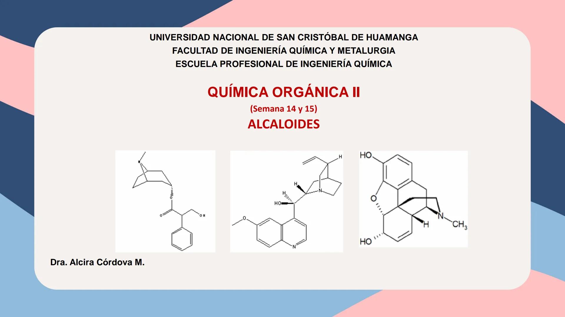 UNIVERSIDAD NACIONAL DE SAN CRISTÓBAL DE HUAMANGA
FACULTAD DE INGENIERÍA QUÍMICA Y METALURGIA
ESCUELA PROFESIONAL DE INGENIERÍA QUÍMICA
# Q