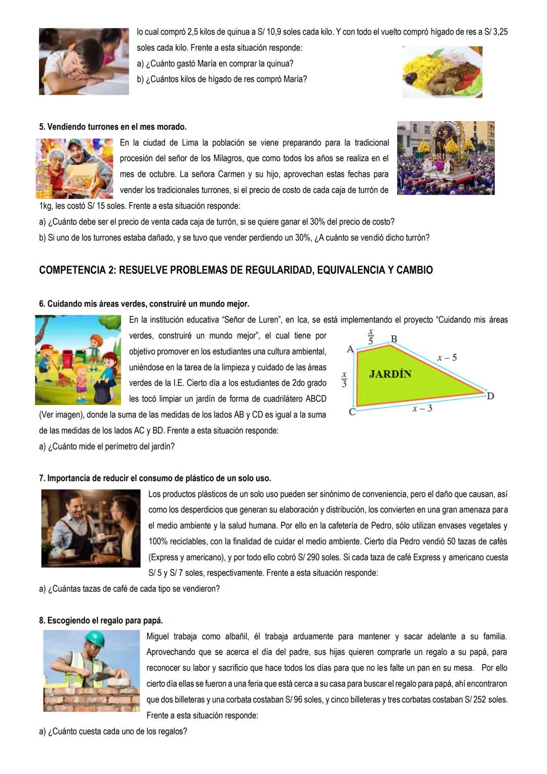 # TEMARIO 2025 - ÁREA DE MATEMÁTICA (2° SECUNDARIA)
COMPETENCIA 1: RESUELVE PROBLEMAS DE CANTIDAD
1. Jugamos armoniosamente con los Número