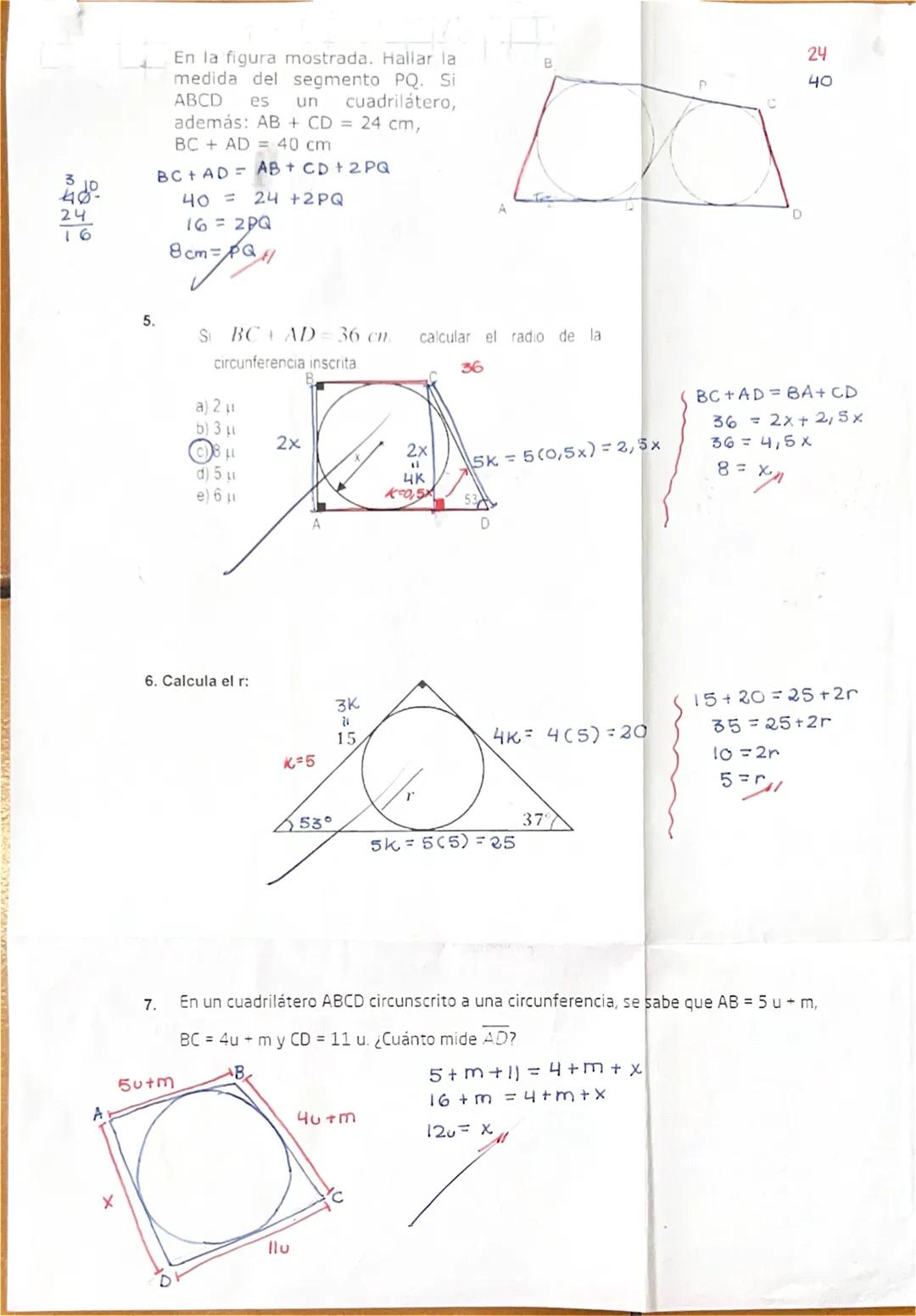 COMPETENCIA 3: Resuelve problemas de forma movimiento y localización
1. Calcular el valor de AD:
K
10 u
60°
Ο
K√3=103
C
300
P
B
600
K=11=K